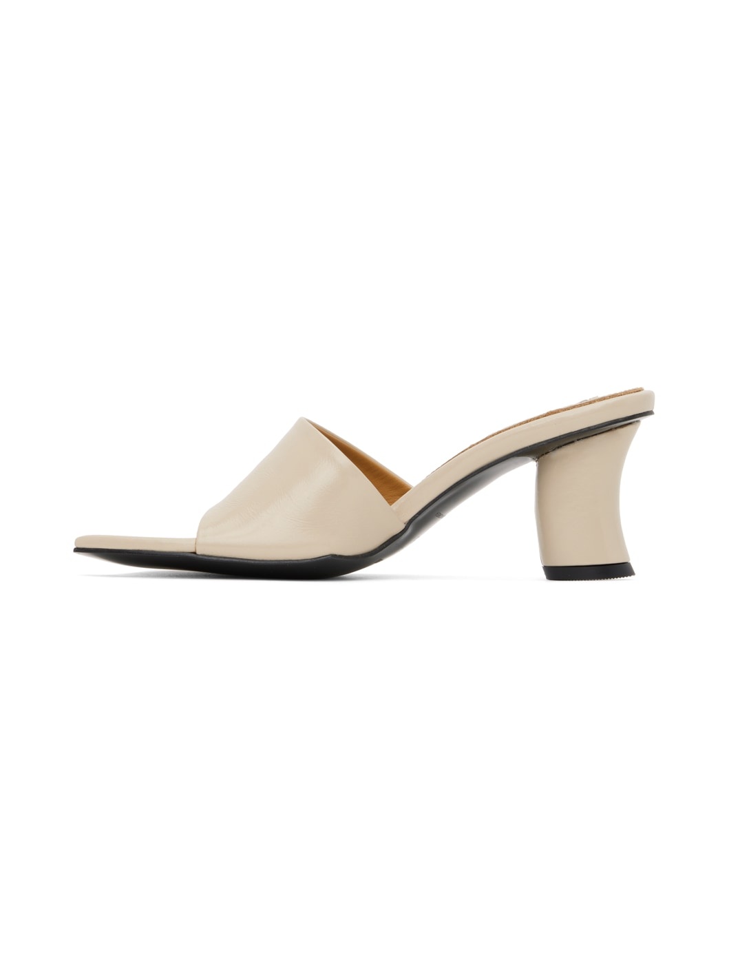 Beige Curvy Heeled Sandals - 3