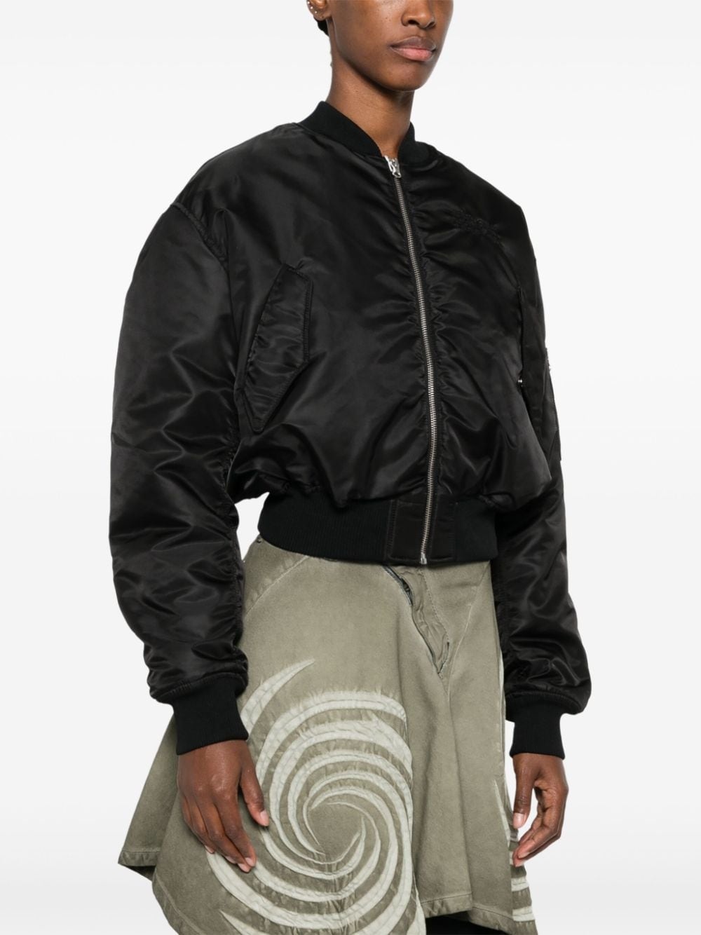 MM6 Maison Margiela numbers-motif zip-up bomber jacket | REVERSIBLE 
