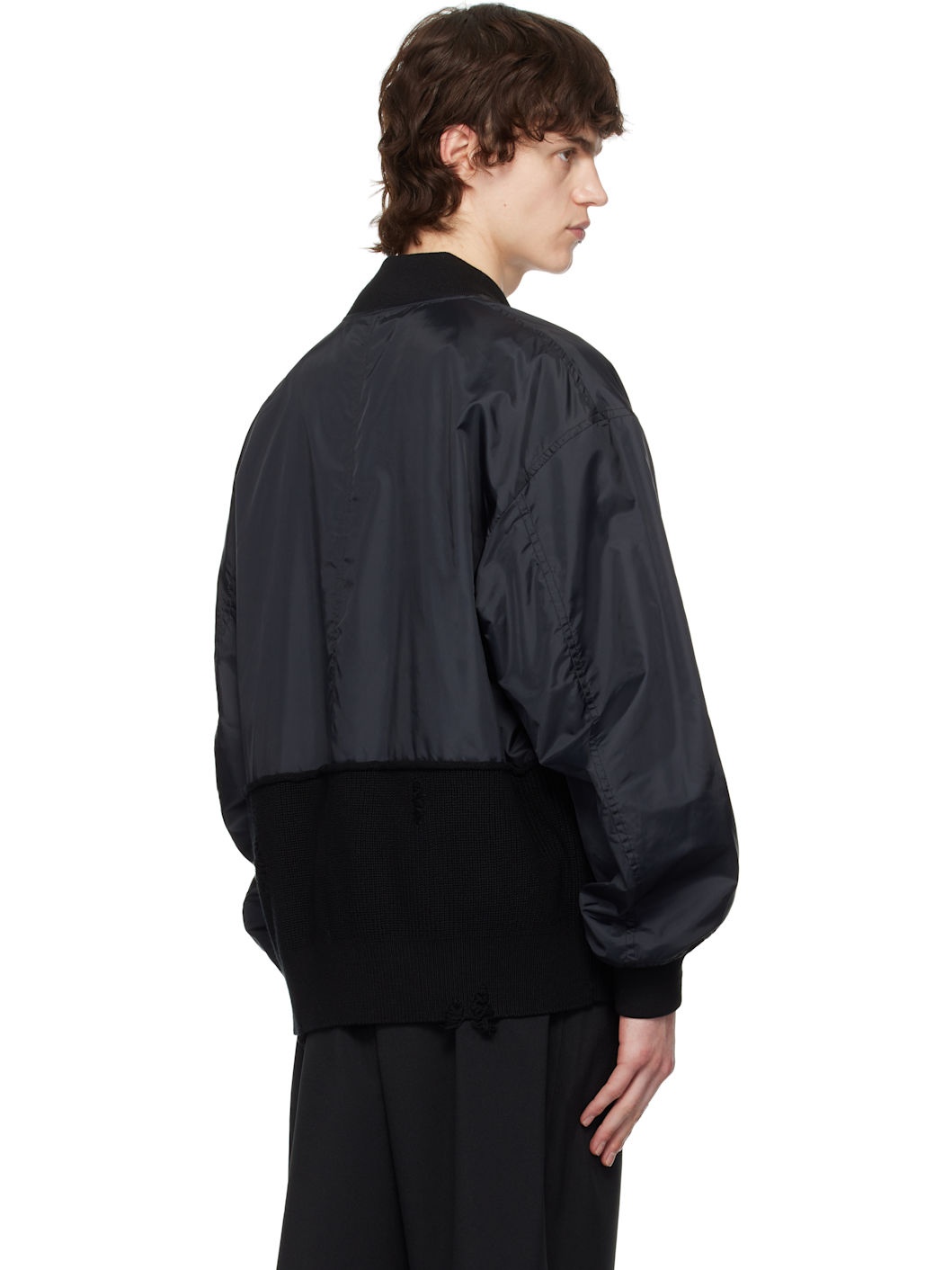 Black UC1E4207-2 Bomber Jacket - 3