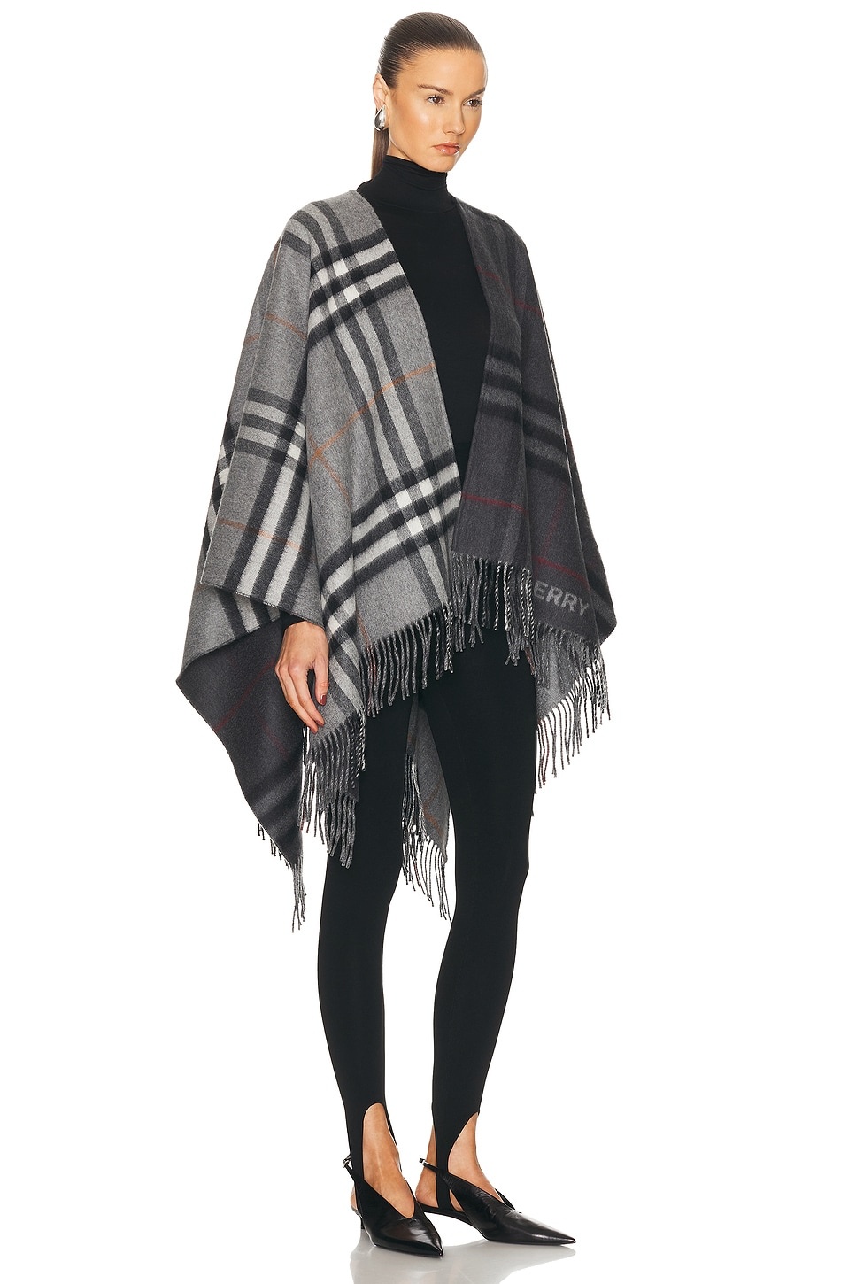 Giant Check Split Cape - 2