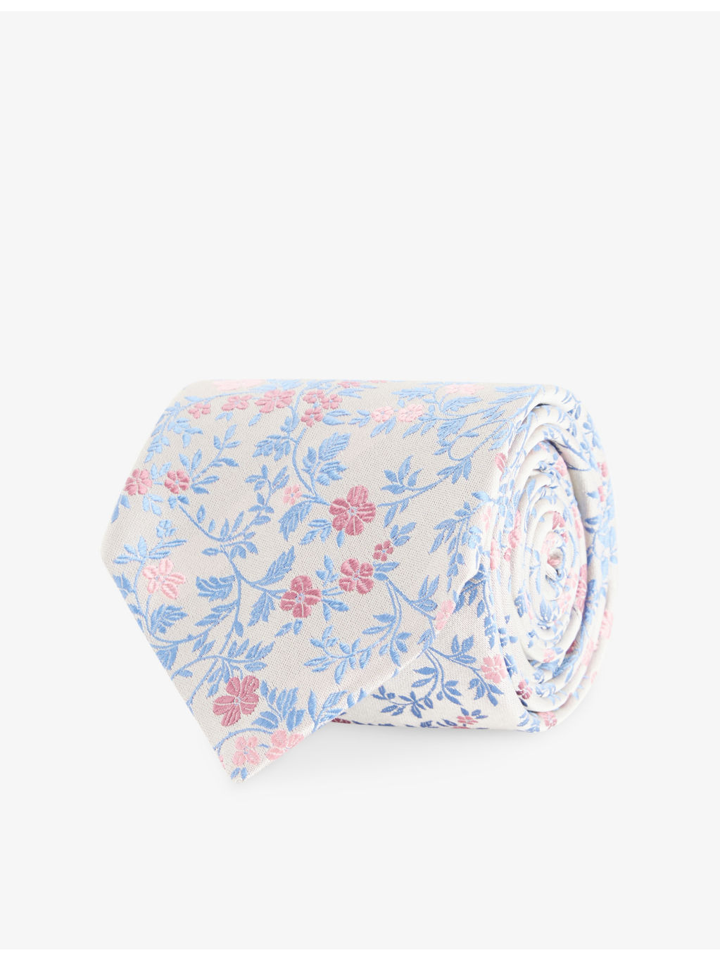 Floral Silk Tie - 1
