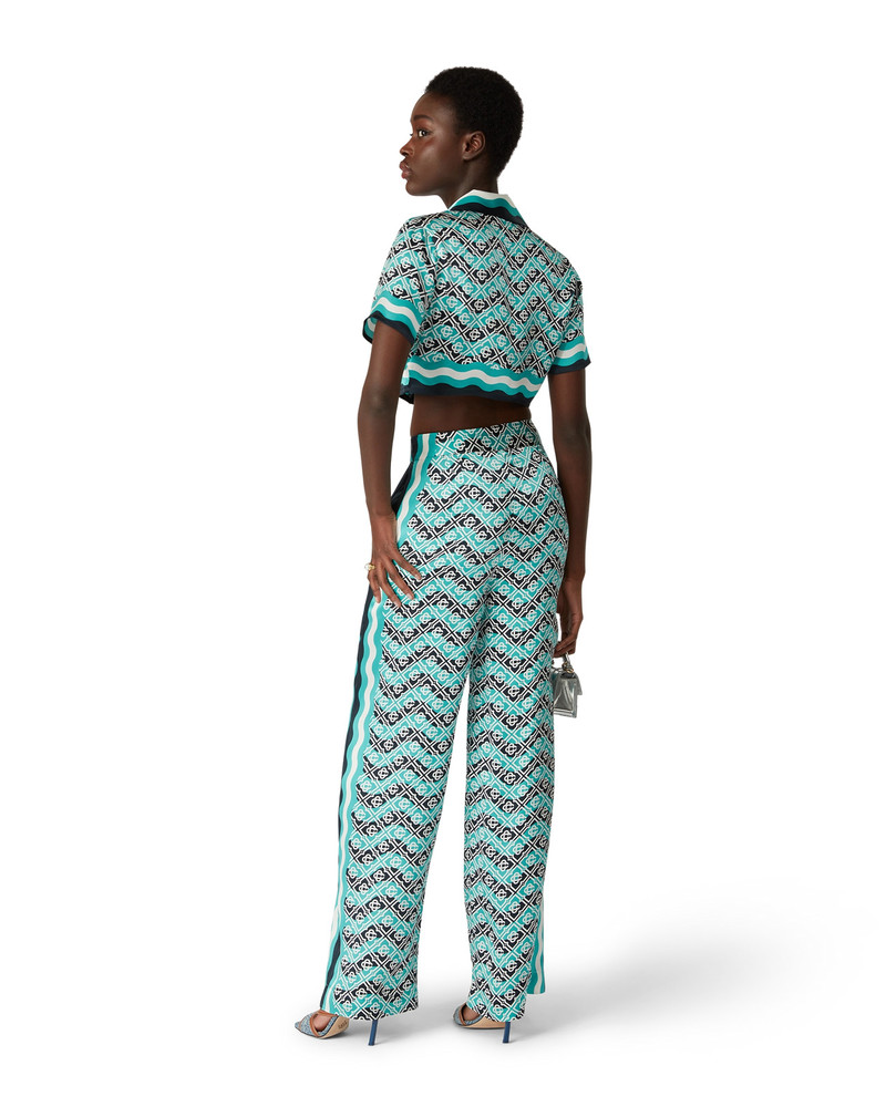 Monogram Wave Silk Trousers | Casablanca Paris 3