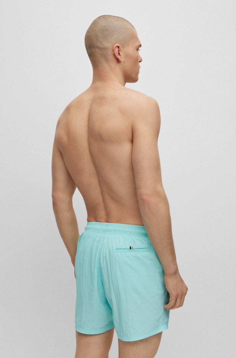 BOSS QUICK-DRY SWIM SHORTS WITH LARGE LOGO PRINT outlook