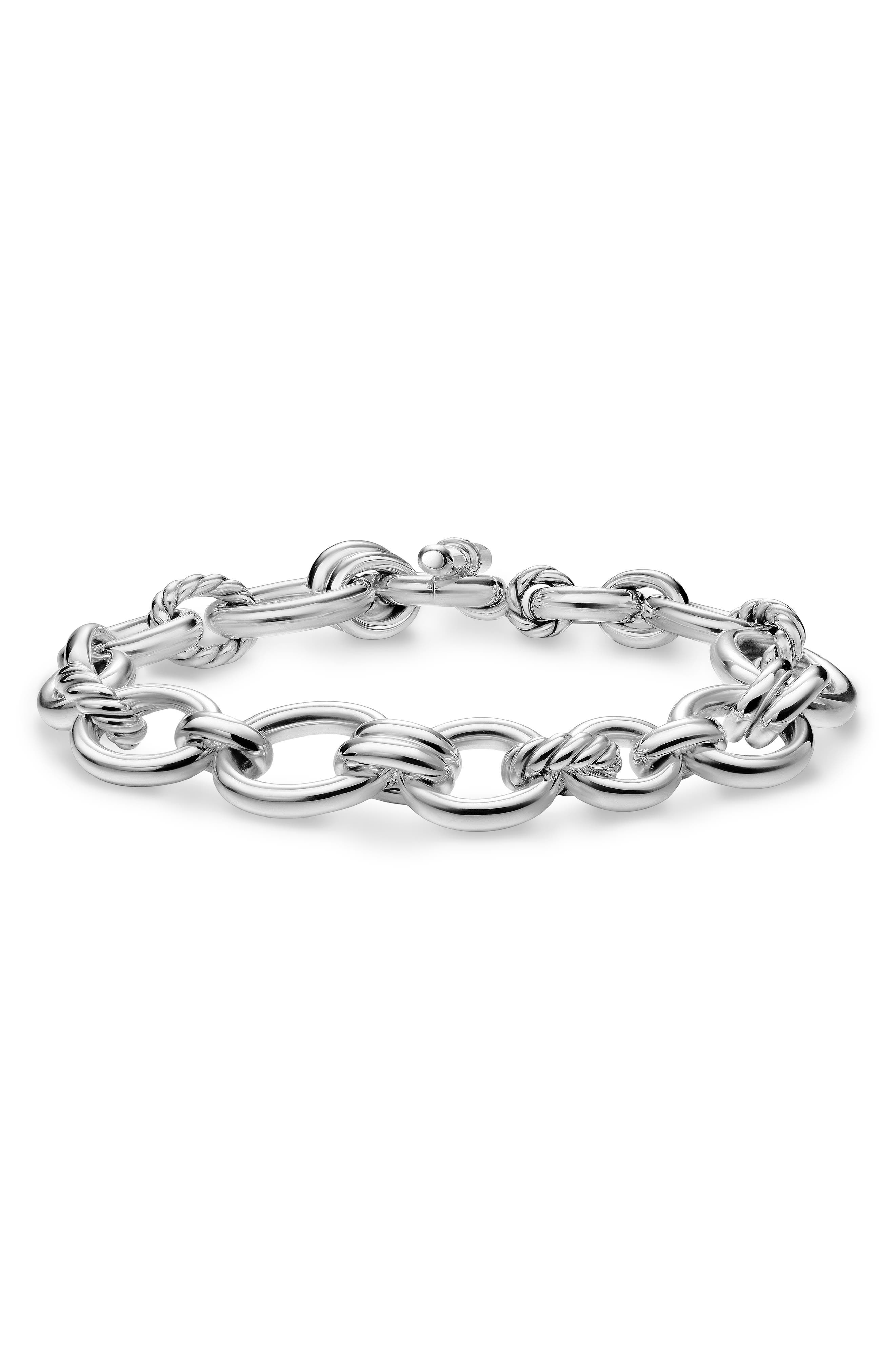 David Yurman Mercer® Chain Bracelet in Sterling Silver with Diamonds, 8mm in Diamond/Silver at Nords - 6