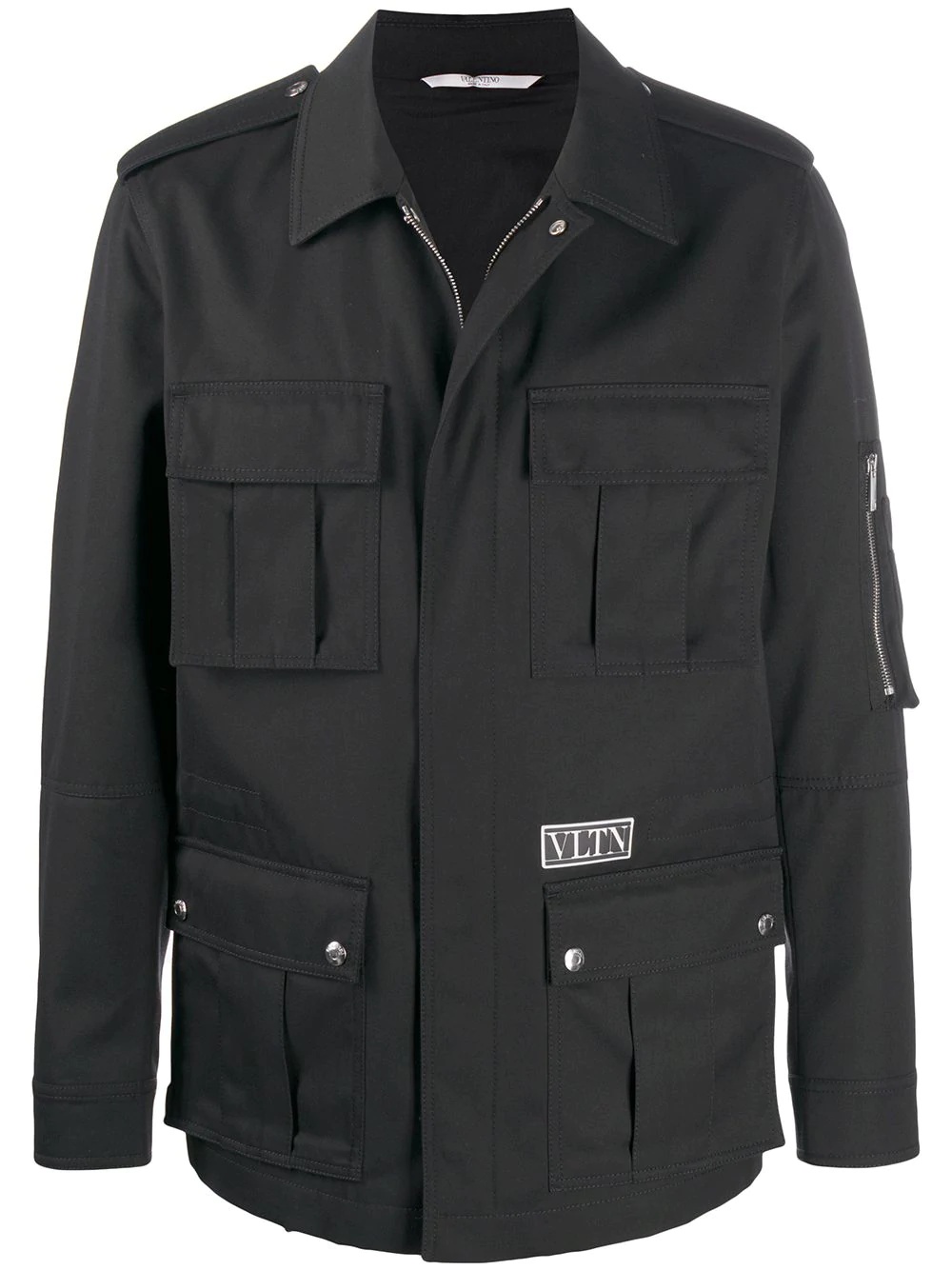 VLTN-patch shirt jacket - 1