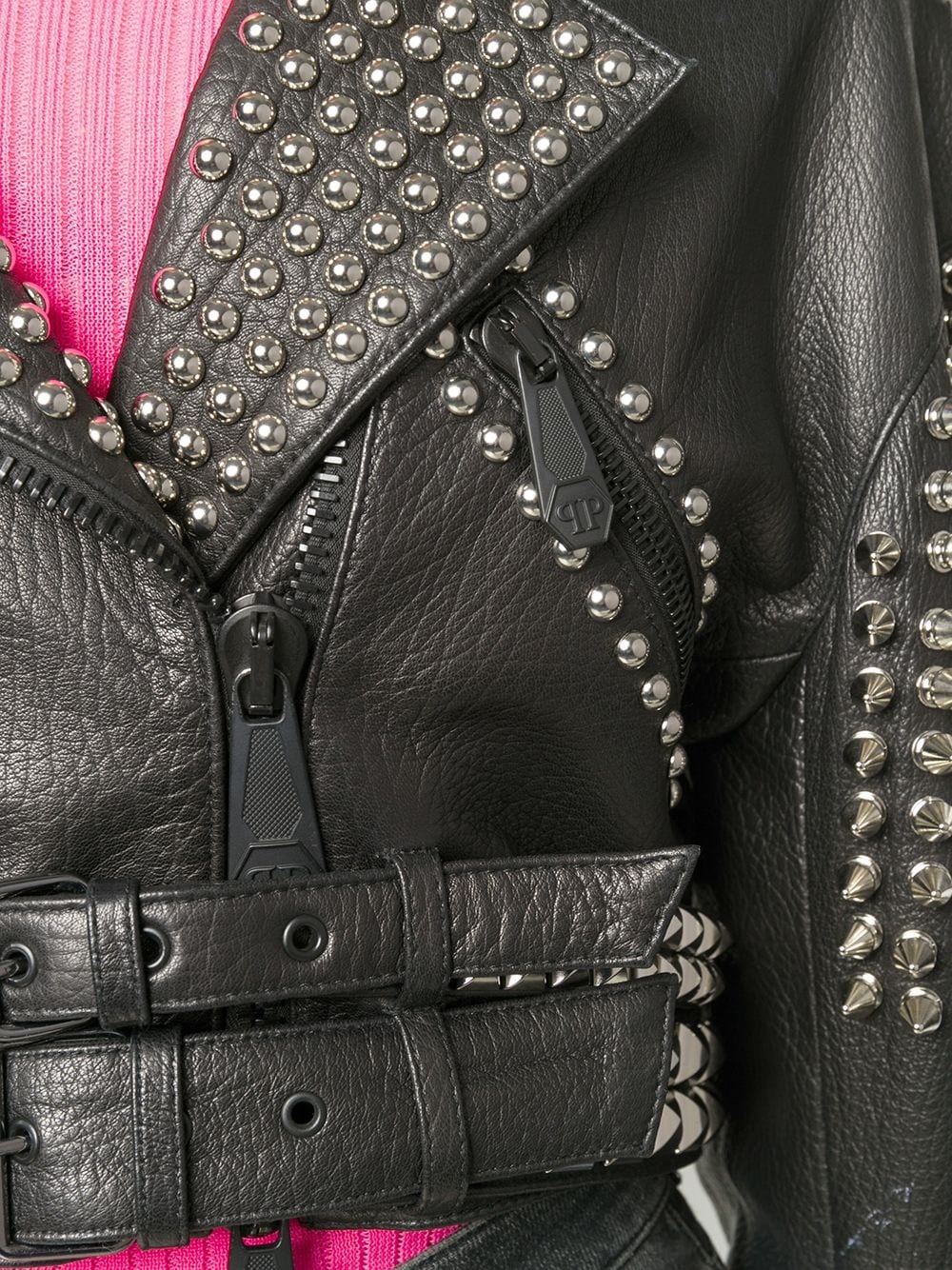 studded biker jacket - 5