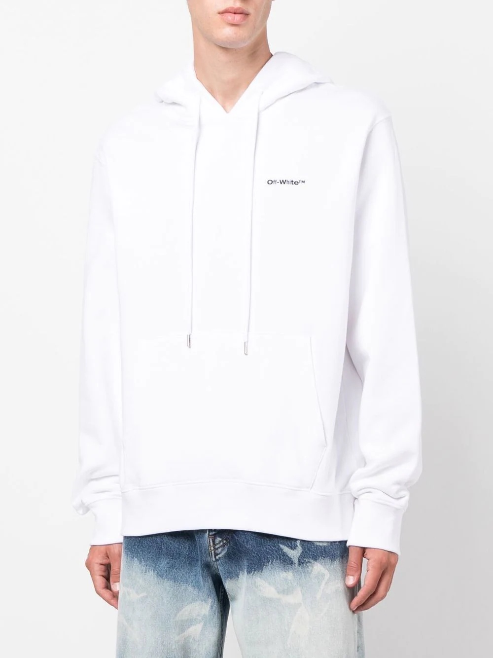 logo-print drawstring hoodie - 3