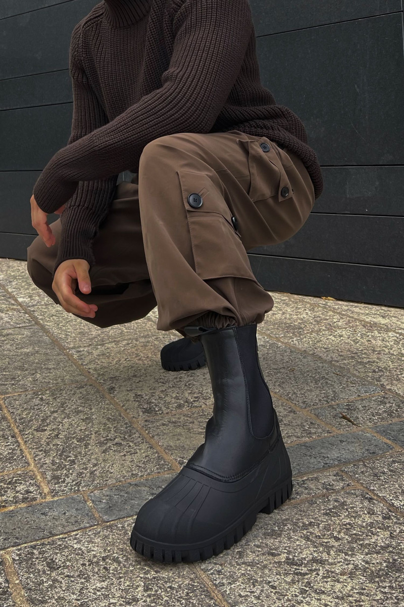 Stutterheim Patrol Boot Shaft Leather Black outlook