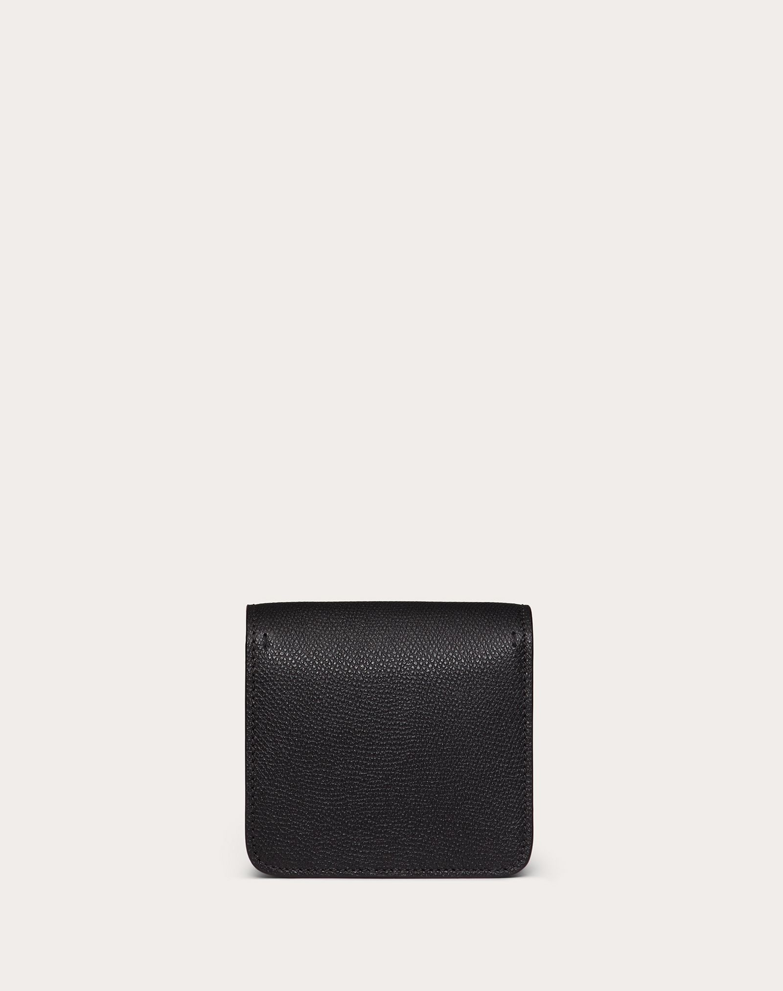 COMPACT VSLING GRAINY CALFSKIN WALLET WITH CHAIN STRAP - 3