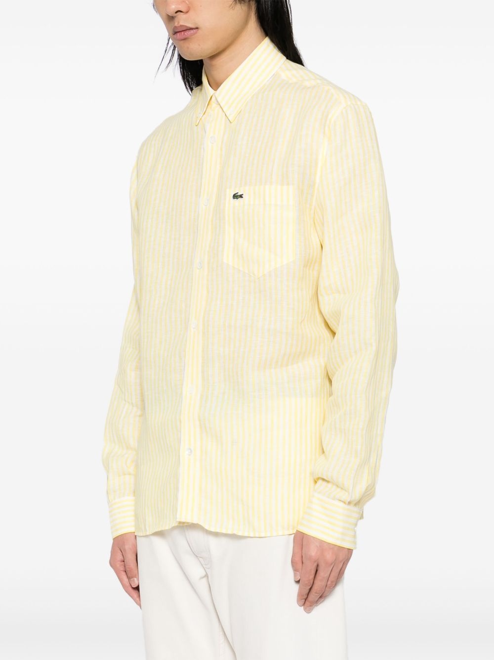 striped linen shirt - 4