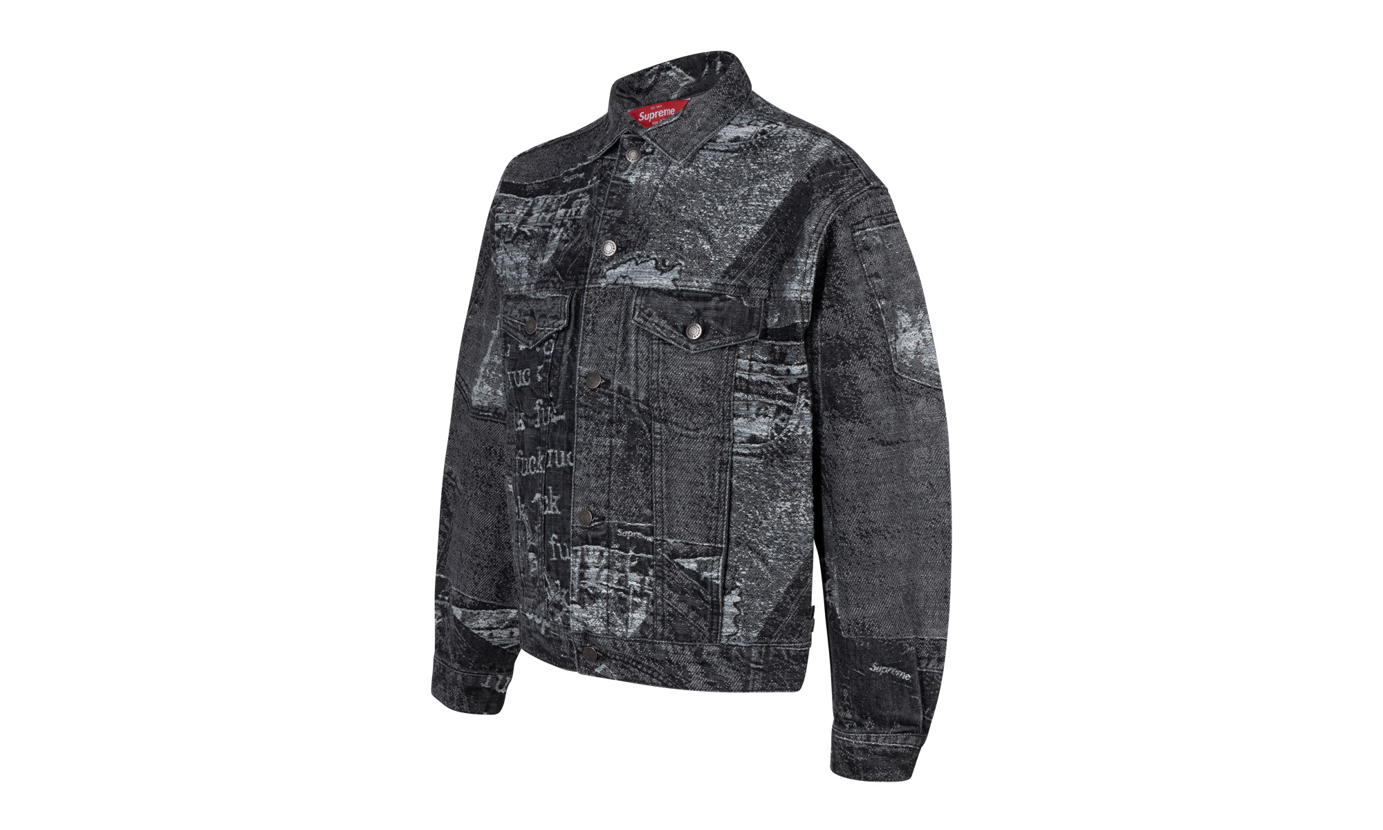 Supreme Archive Denim Jacquard Trucker Jacket - 2