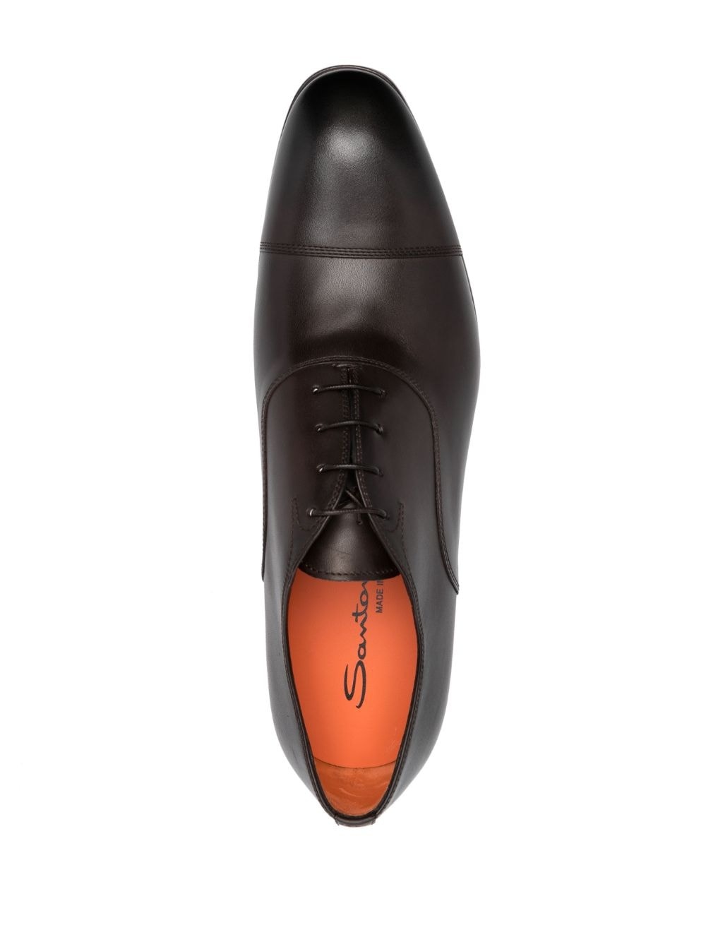almond-toe lace-up leather shoes - 4