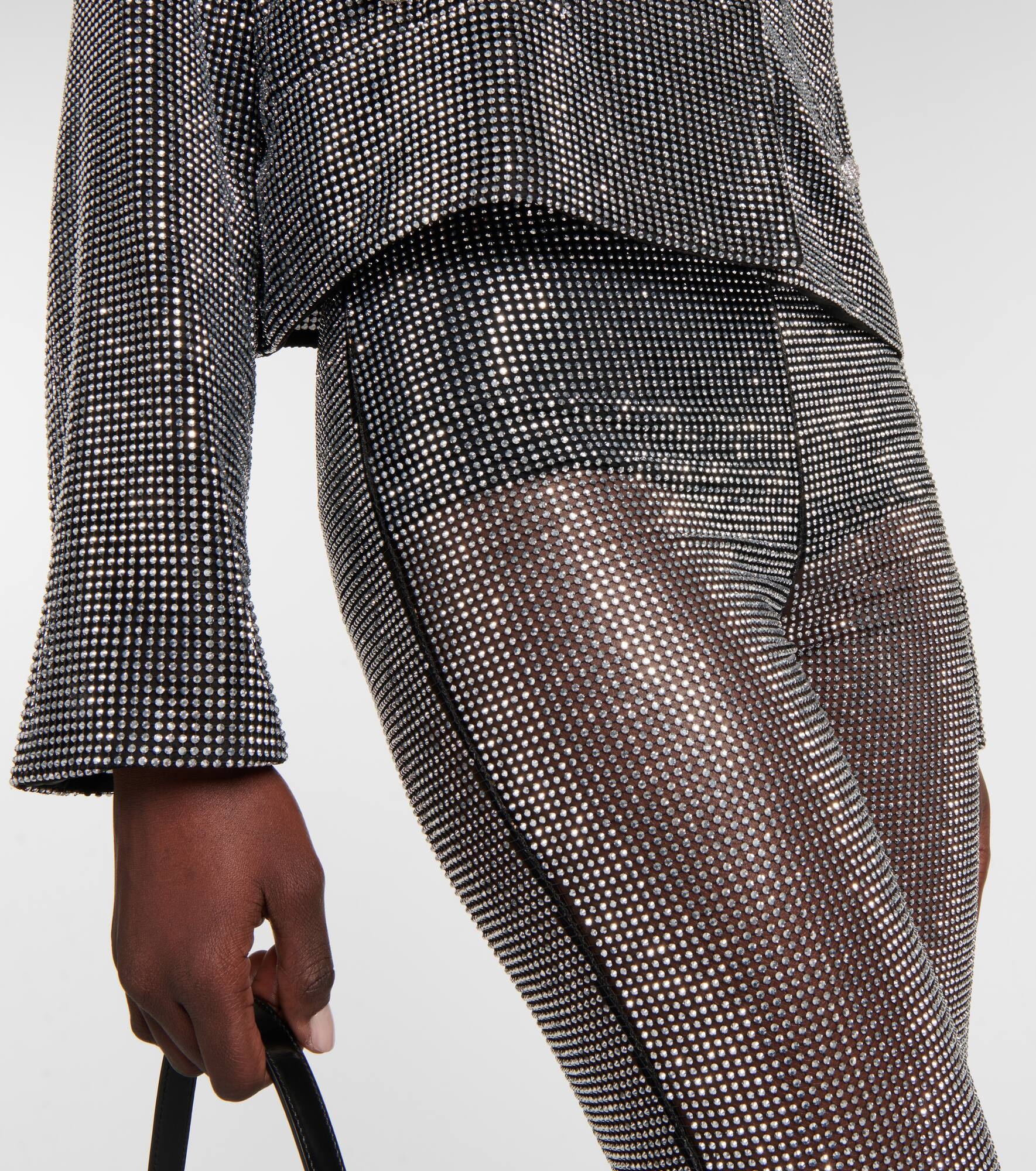 Embellished mesh pants - 4