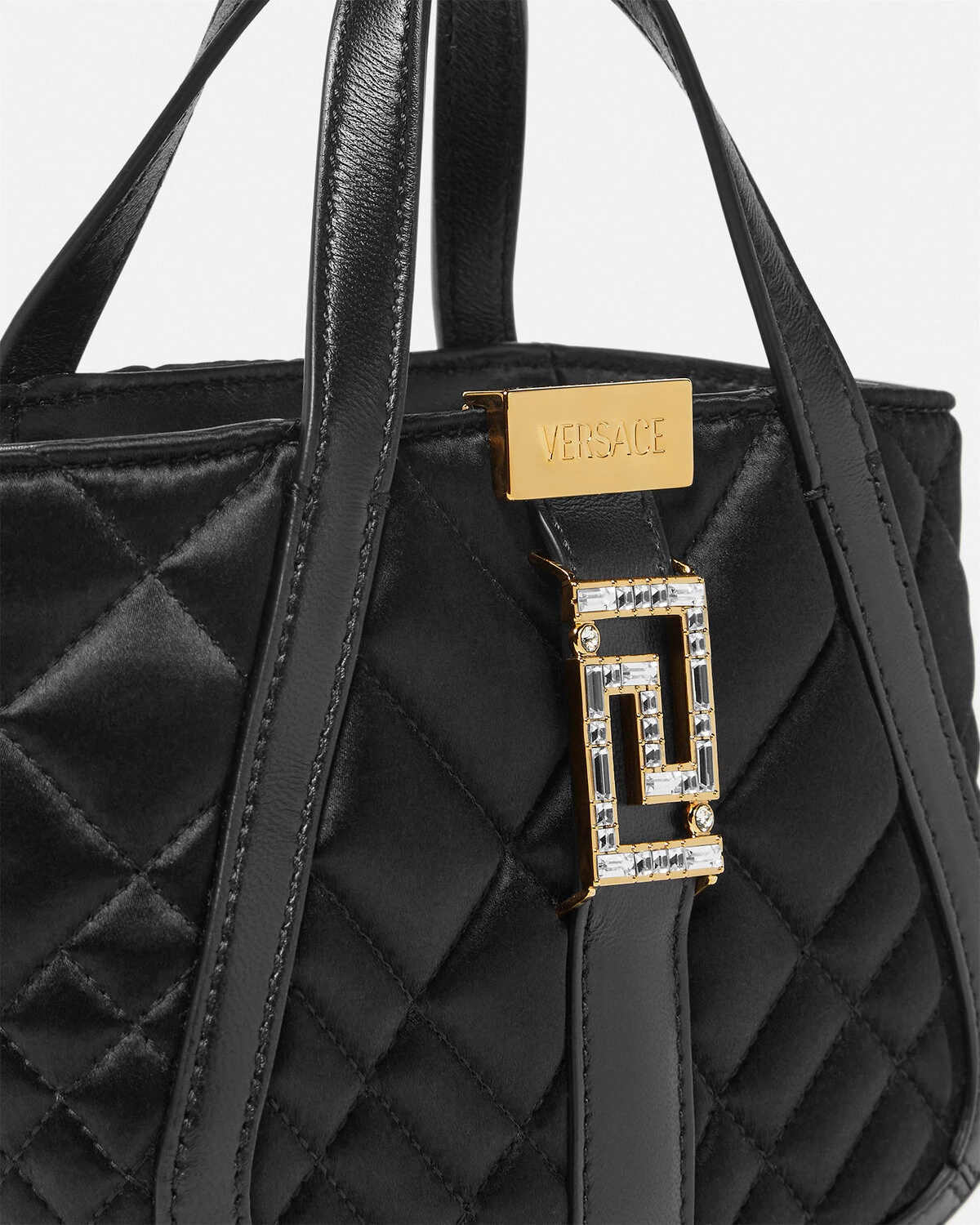 Versace Black Greca Goddess Mini Bag