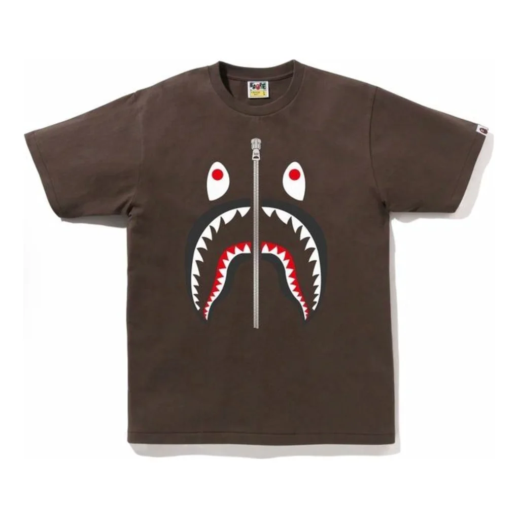 A Bathing Ape Shark T-Shirt 'Brown' 1J80-110-004-BRW - 1