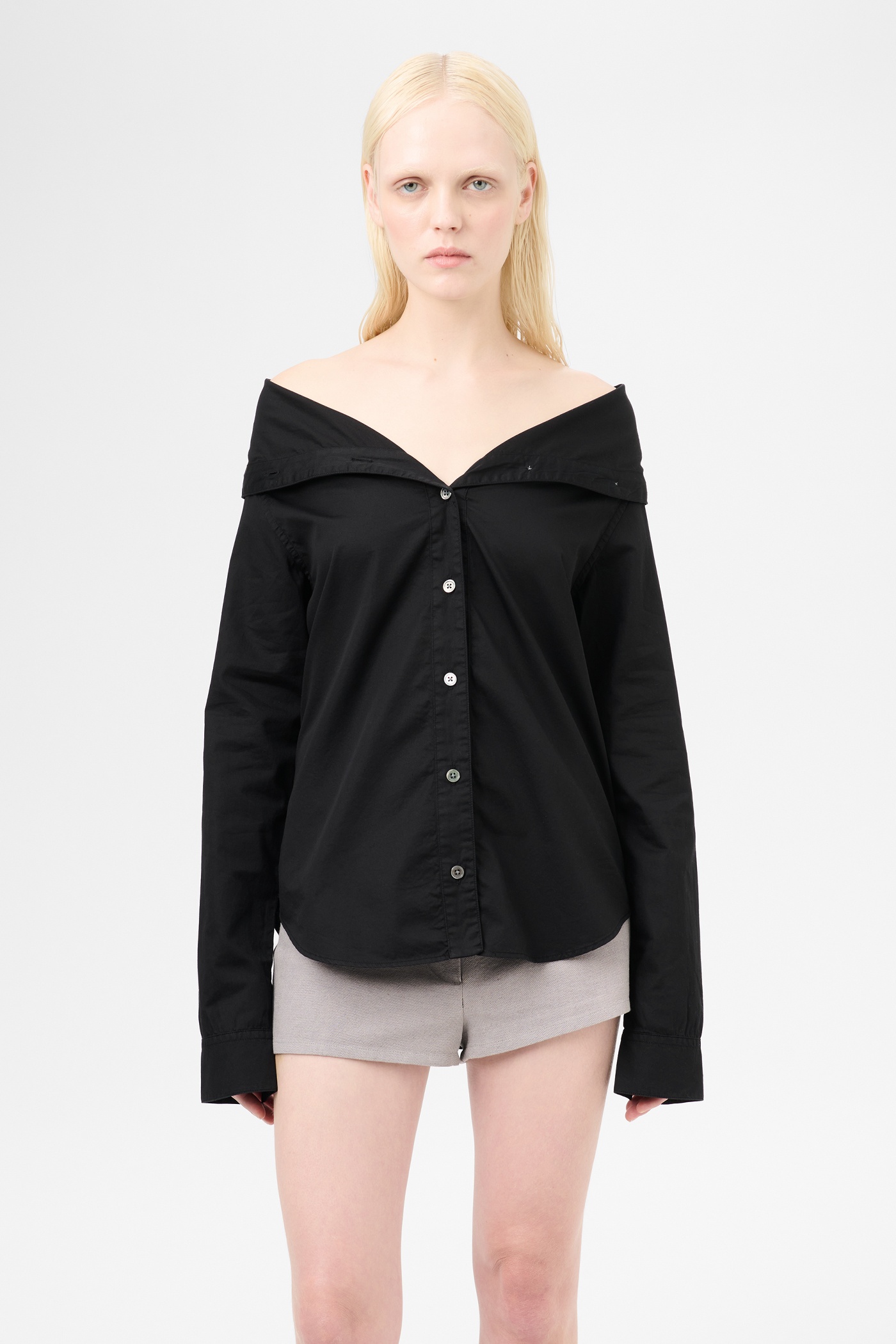 Kaonashi Shirt Black Satin - 3