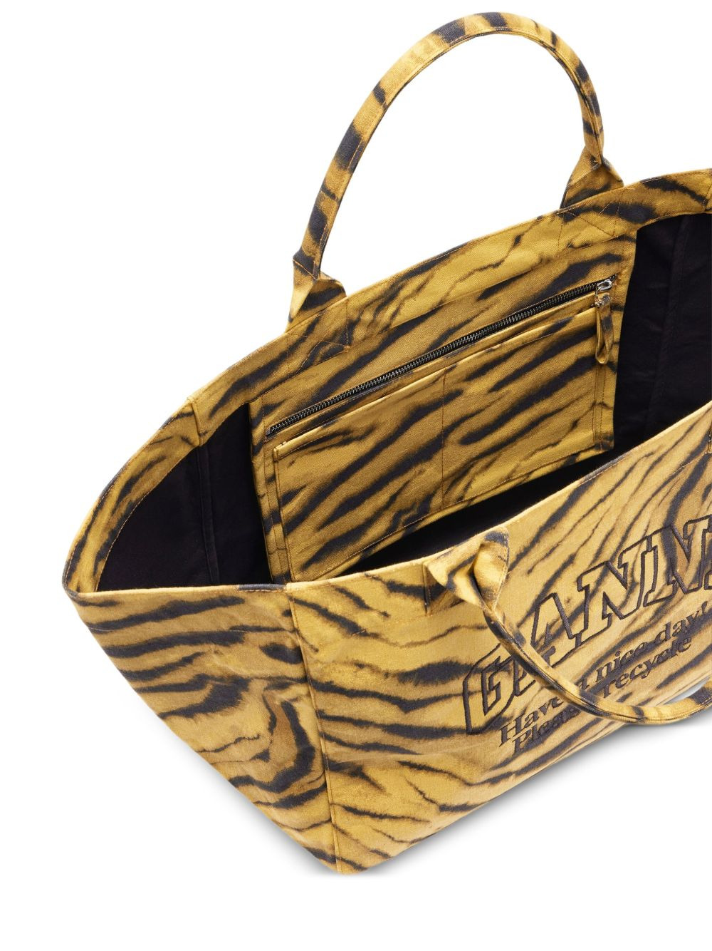 tiger-print tote bag - 4