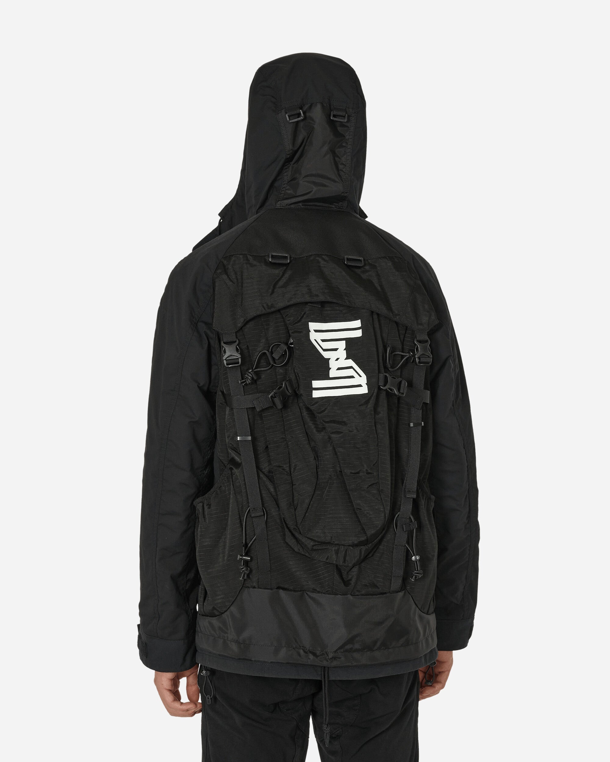 アンセム防水パーカー Junya Watanabe MAN Technical Backpack Jacket Black | slamjam