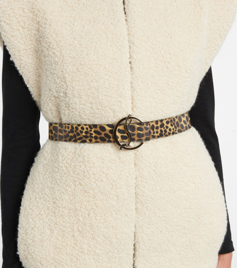 Christian Louboutin Leopard-print leather belt outlook
