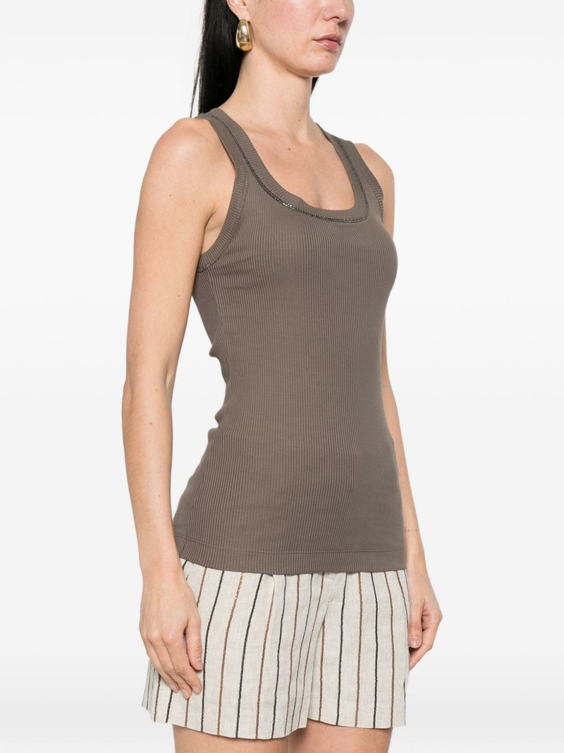 beaded ribbed tank top 3