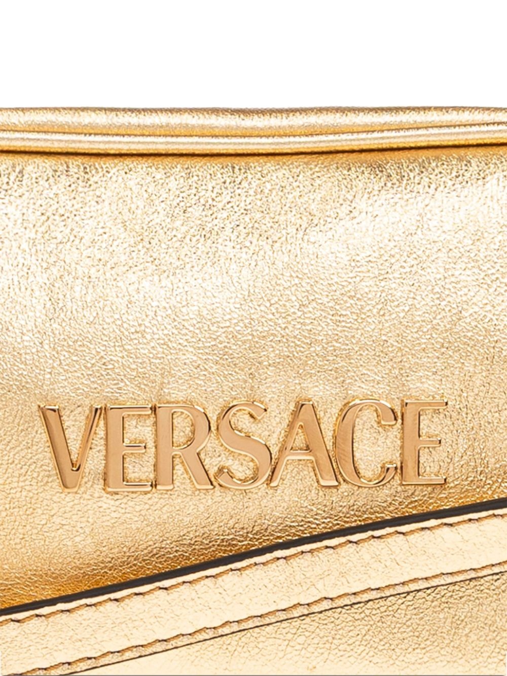 metallic leather shoulder bag - 5