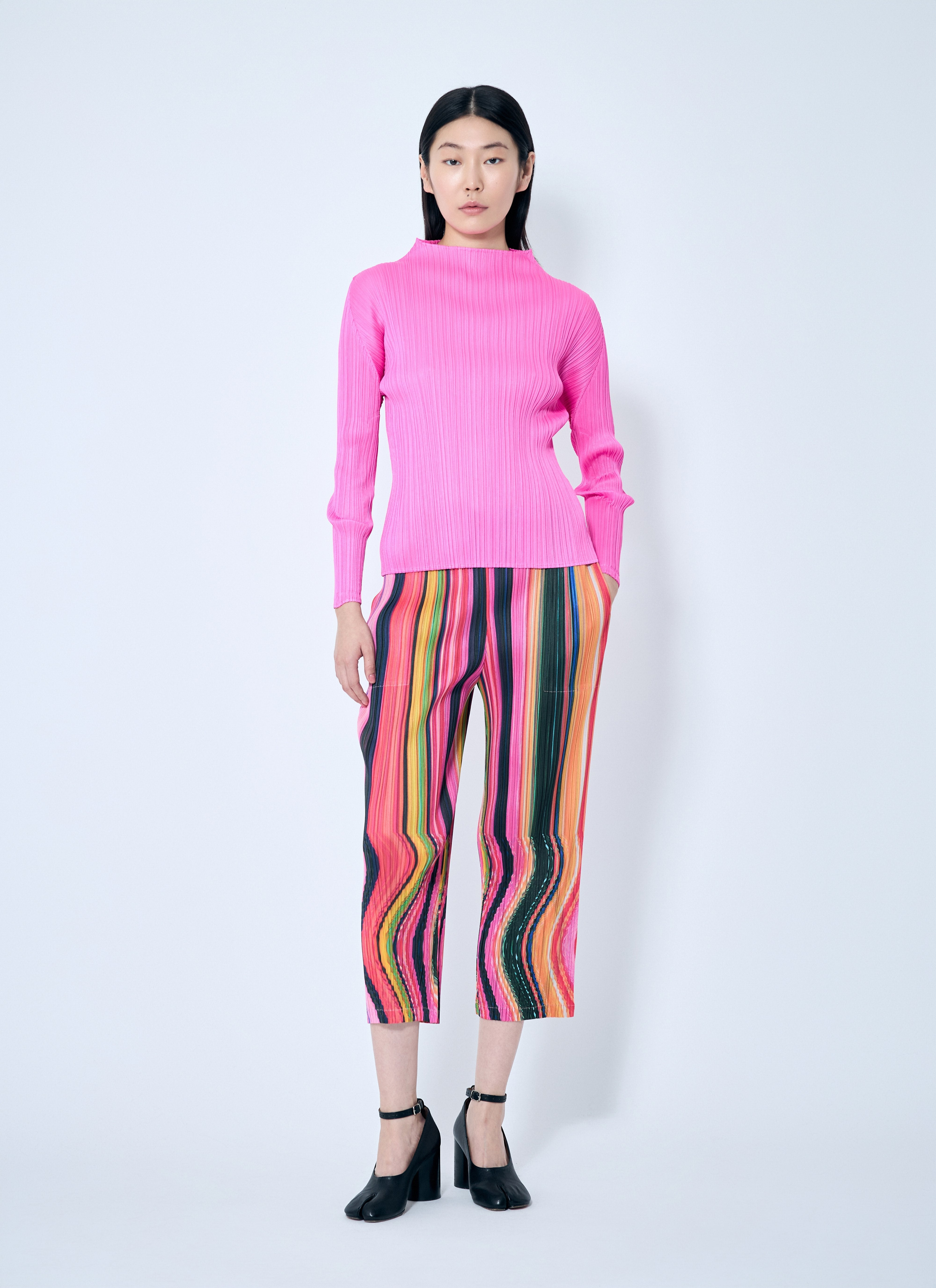 Pleats Please Issey Miyake Women Warp Pleated Pants - 2