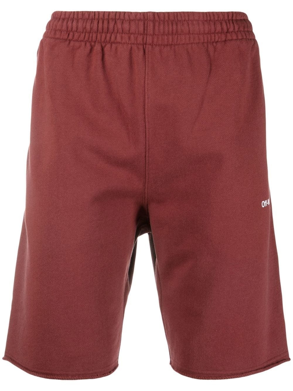 Arrows-motif cotton track shorts - 1