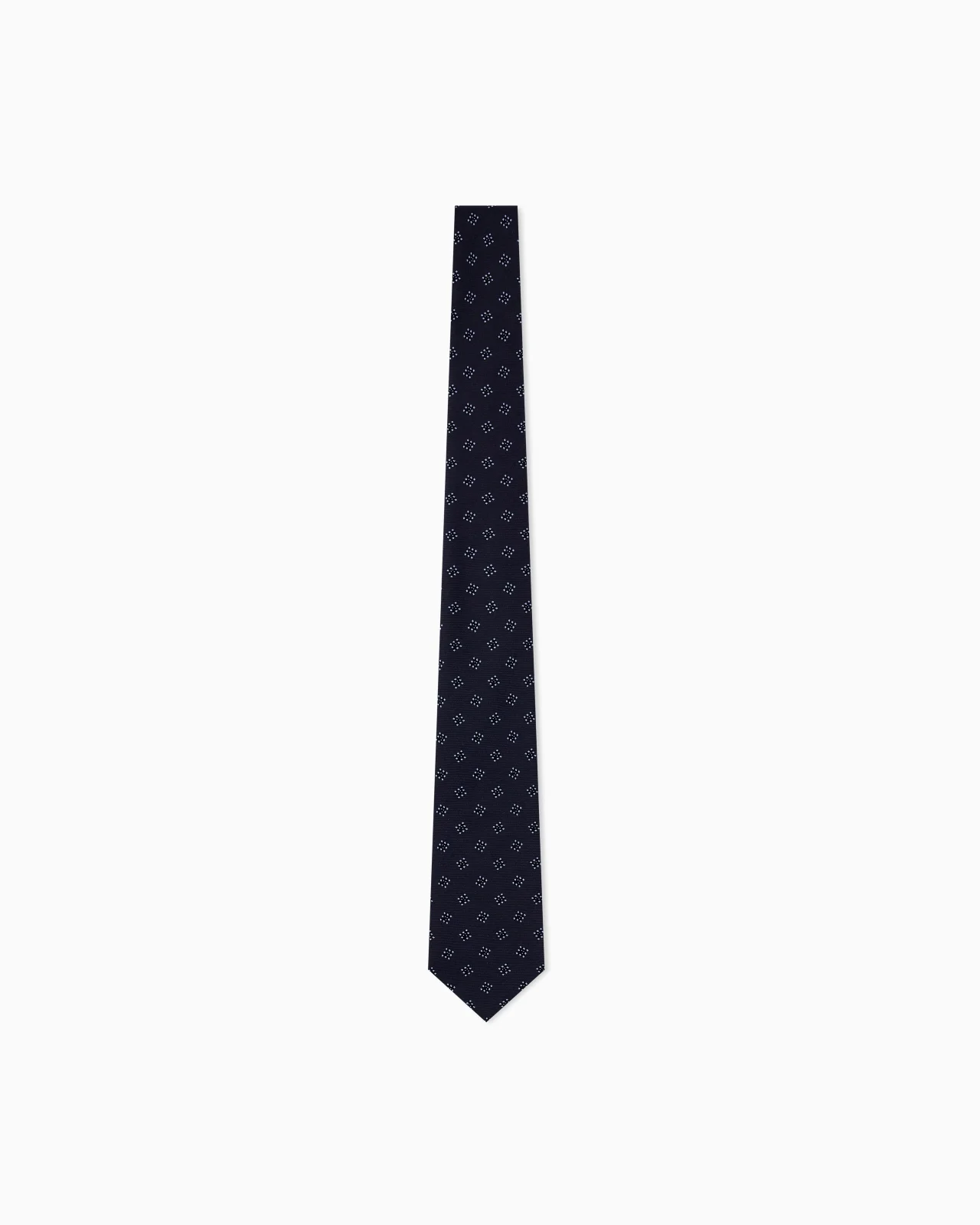SILK TIE WITH A PATTERN OF DOTS IN A DIAMOND FORMATION - 1