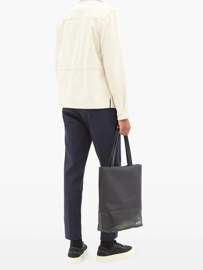 A.P.C. Camden technical-canvas and faux-leather tote bag outlook