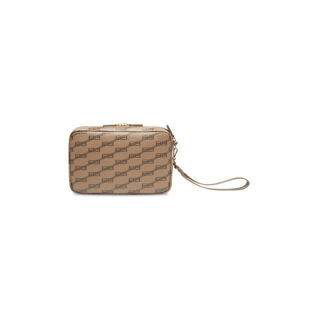 signature pouch with handle bb monogram coated canvas - 4
