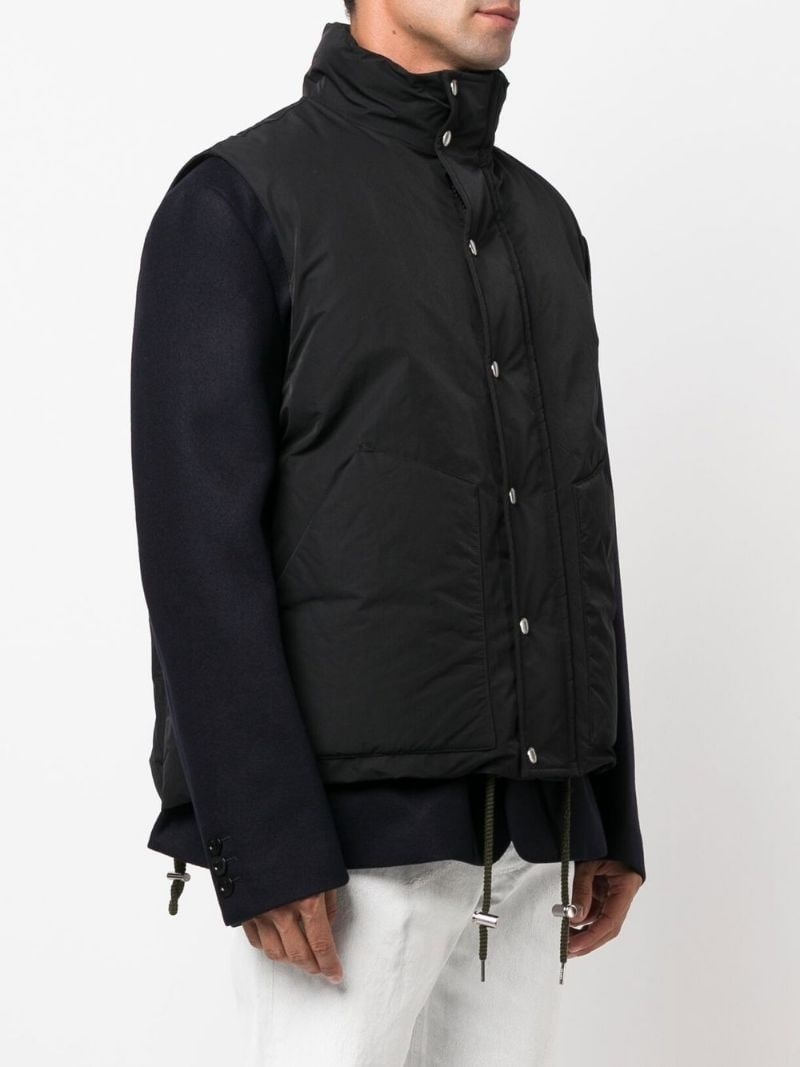 double-layer gilet wool jacket - 3