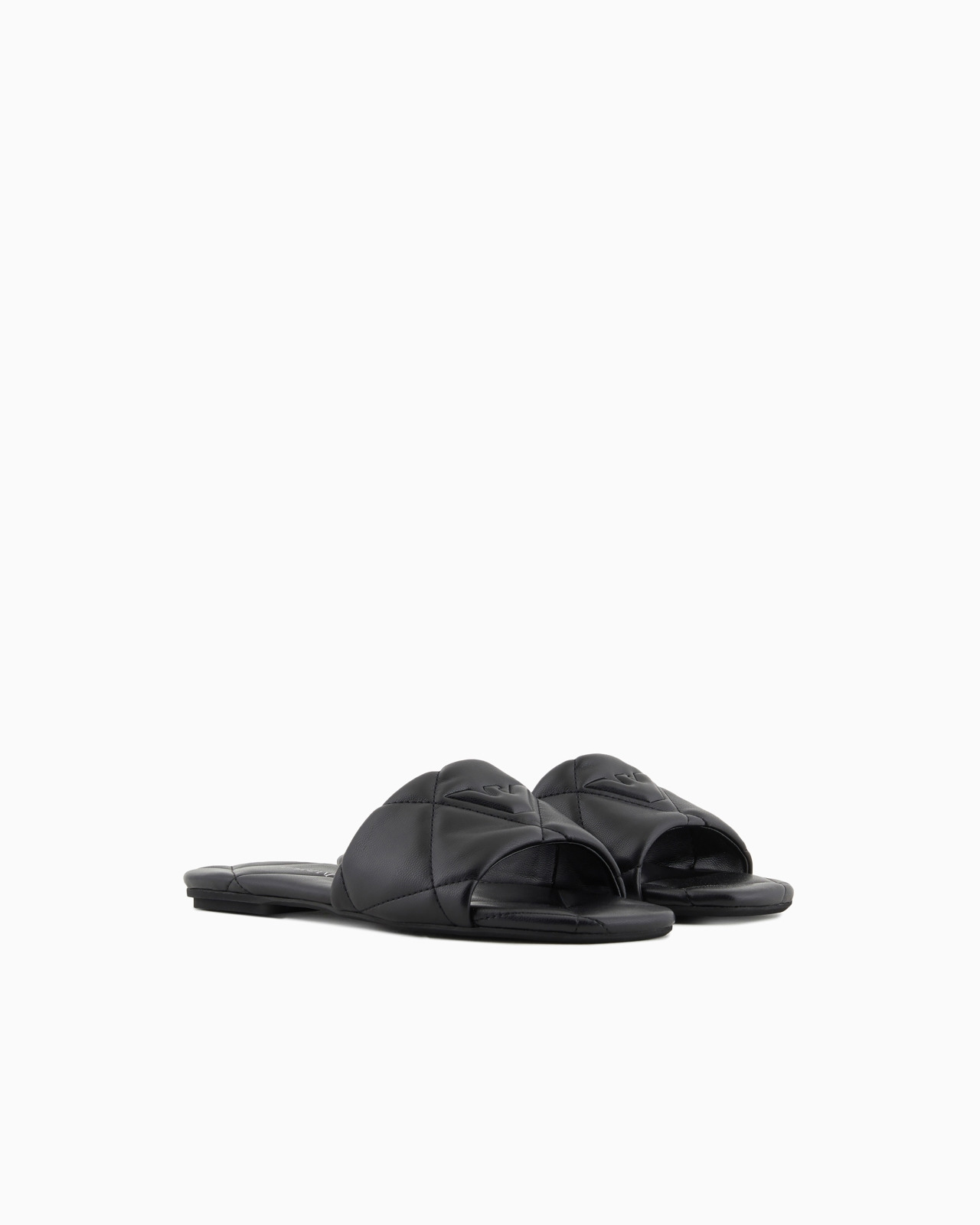 Quilted nappa-leather effect sandals with eagle - 2