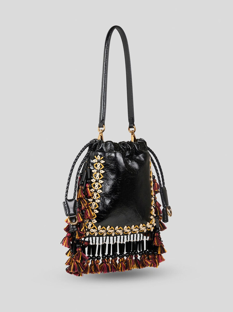 SMALL LEATHER KALISPERA BAG WITH FRINGING 5