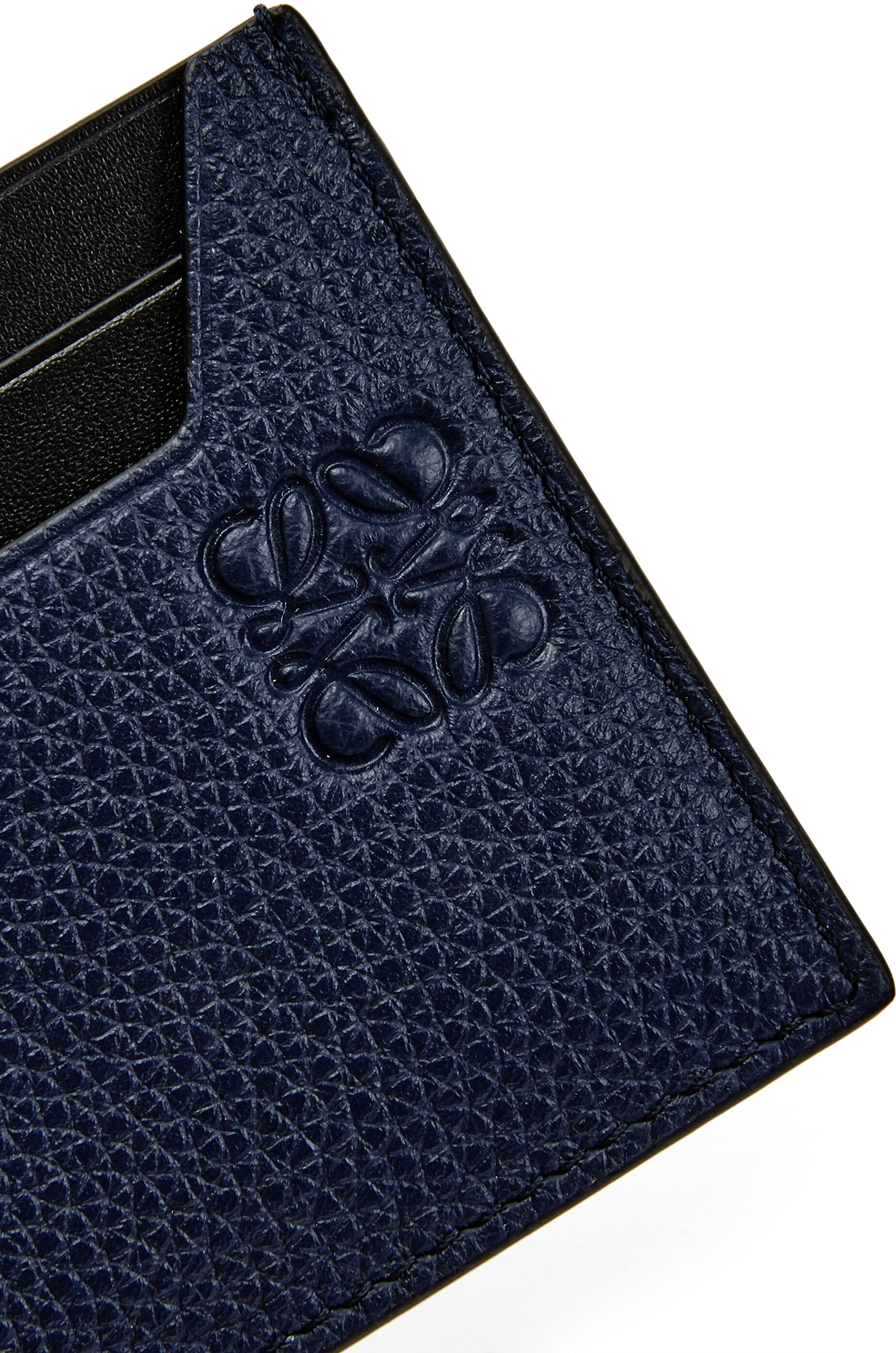 Plain cardholder in soft grained calfskin - 4