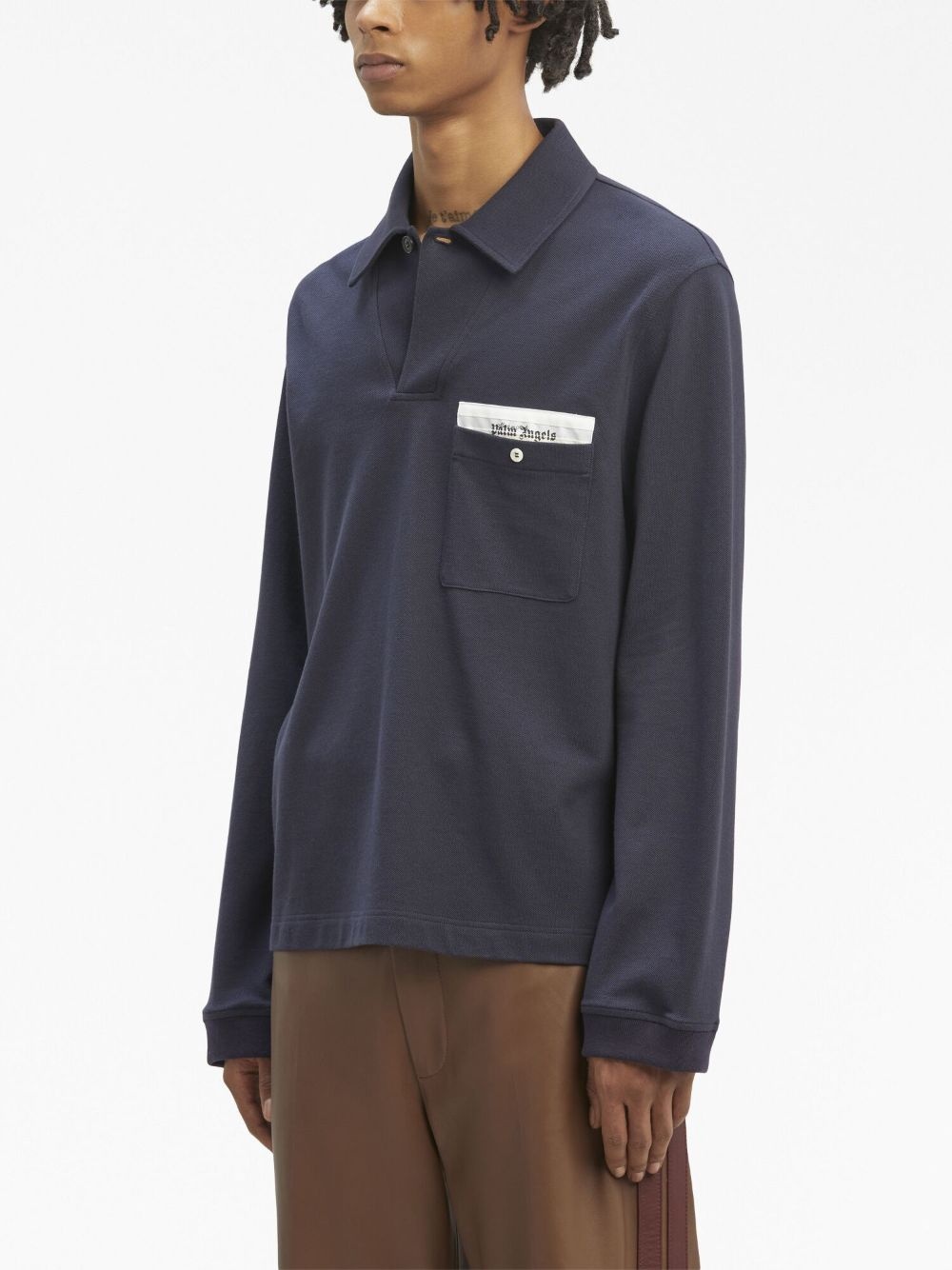 Sartorial Tape long-sleeved polo shirt - 4