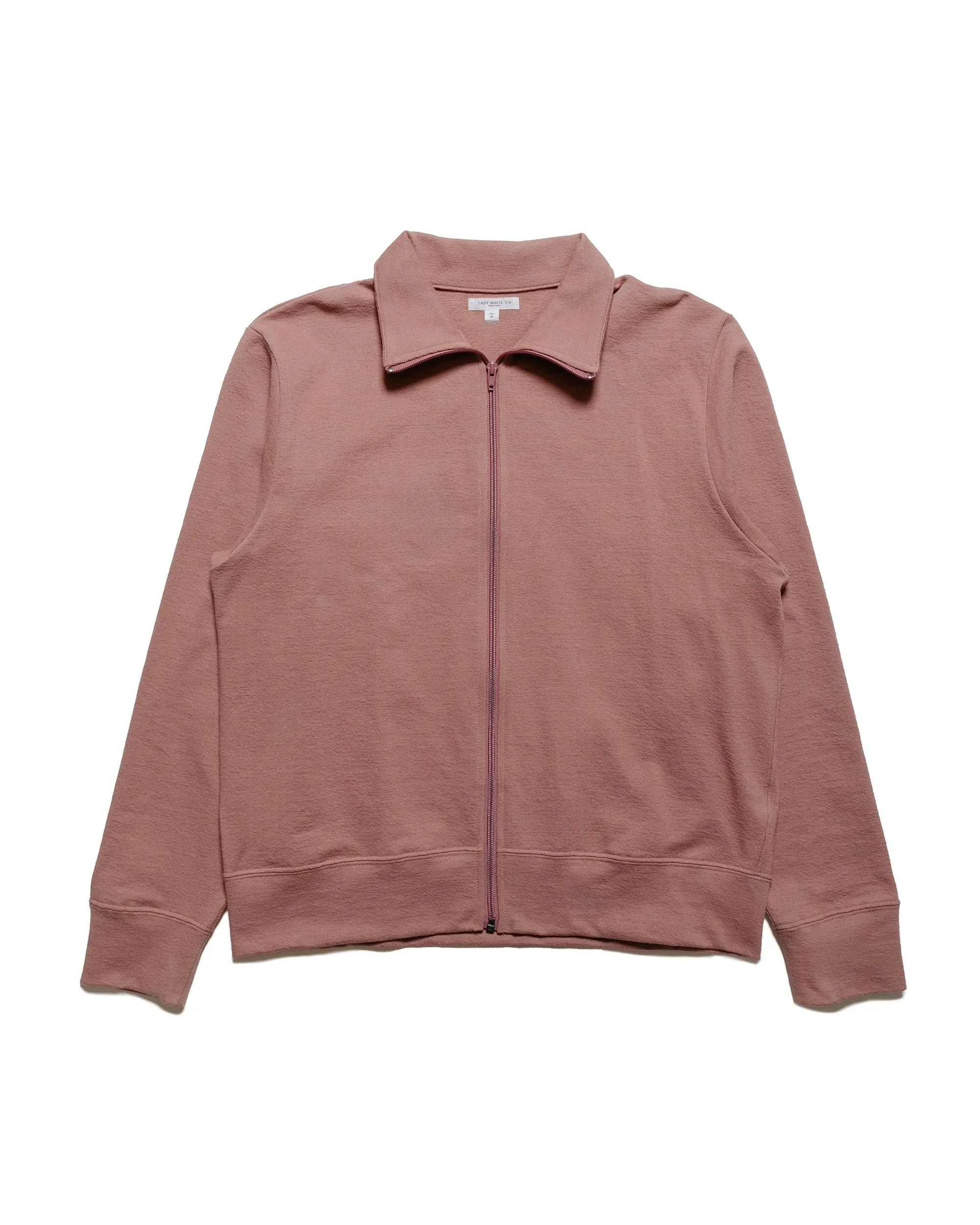 Textured Full Zip Deep Mauve - 1