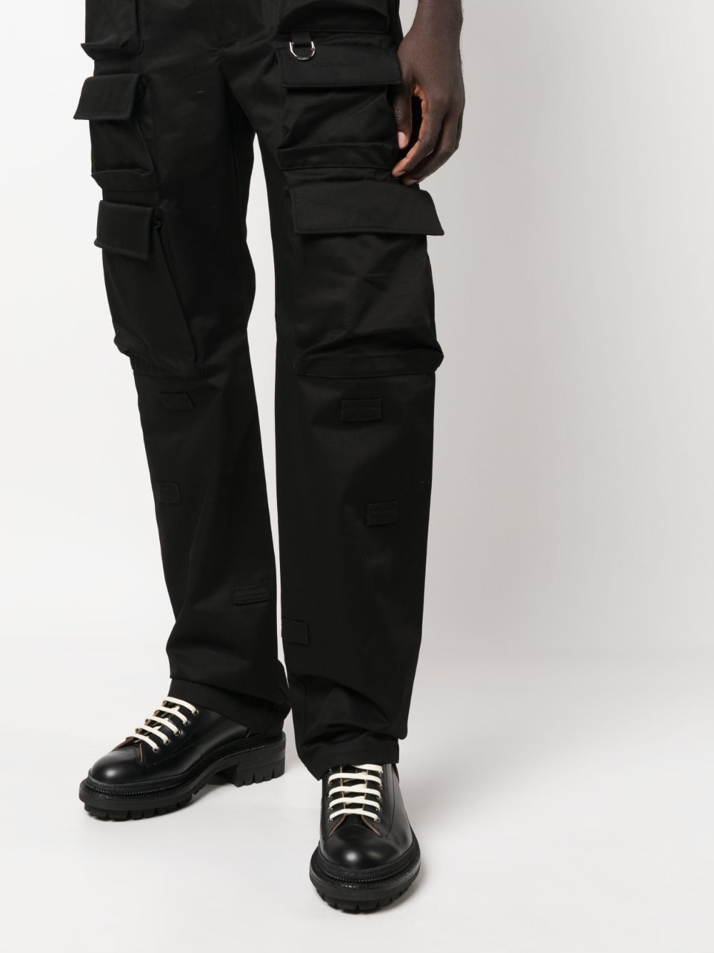 multi-pocket cotton cargo trousers - 5
