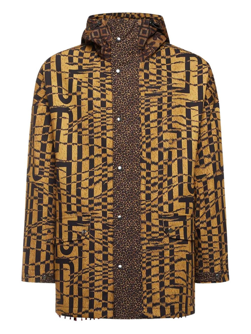 abstract-print hooded jacket 1