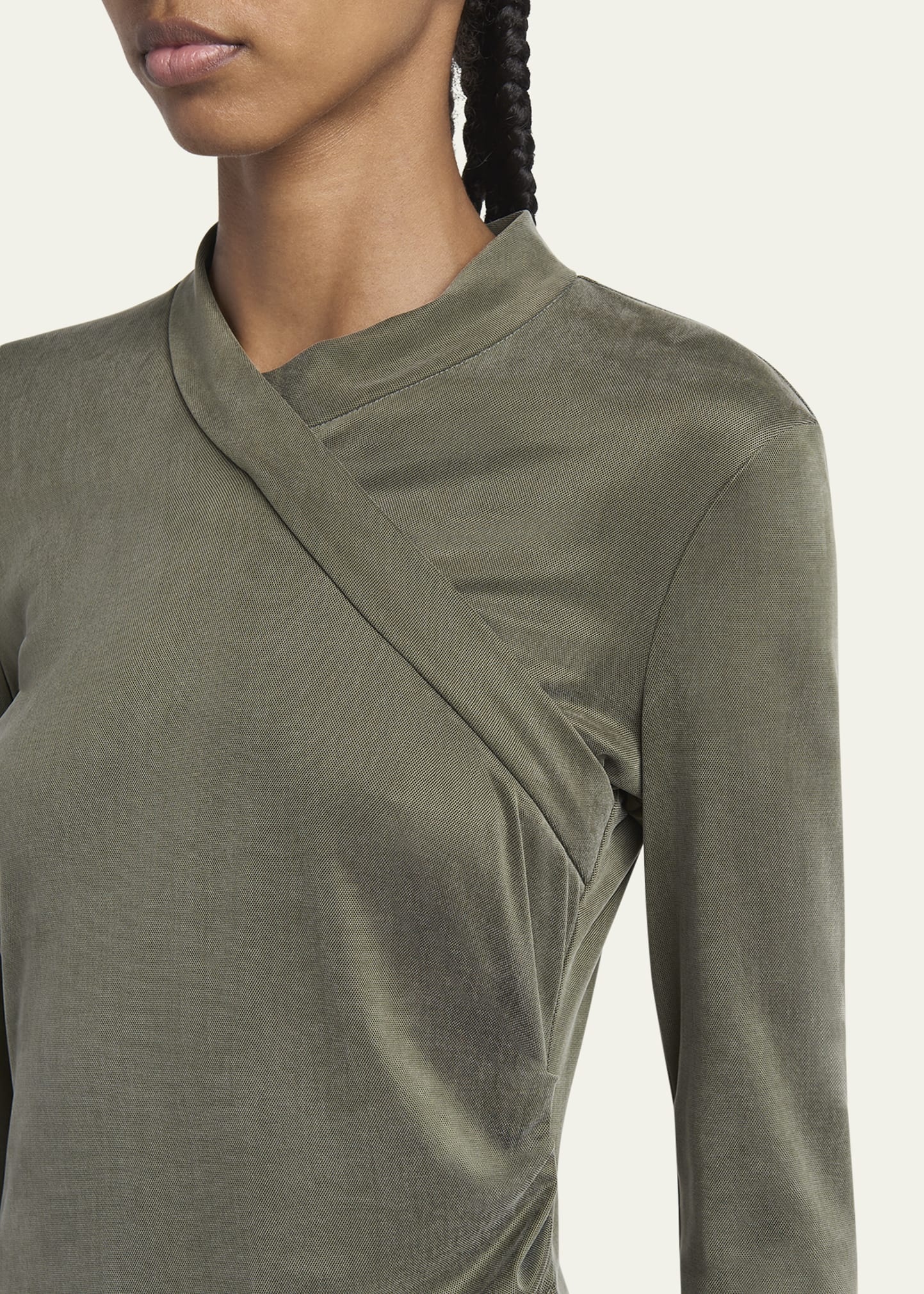 Asymmetric Jersey Long-Sleeve Top - 5
