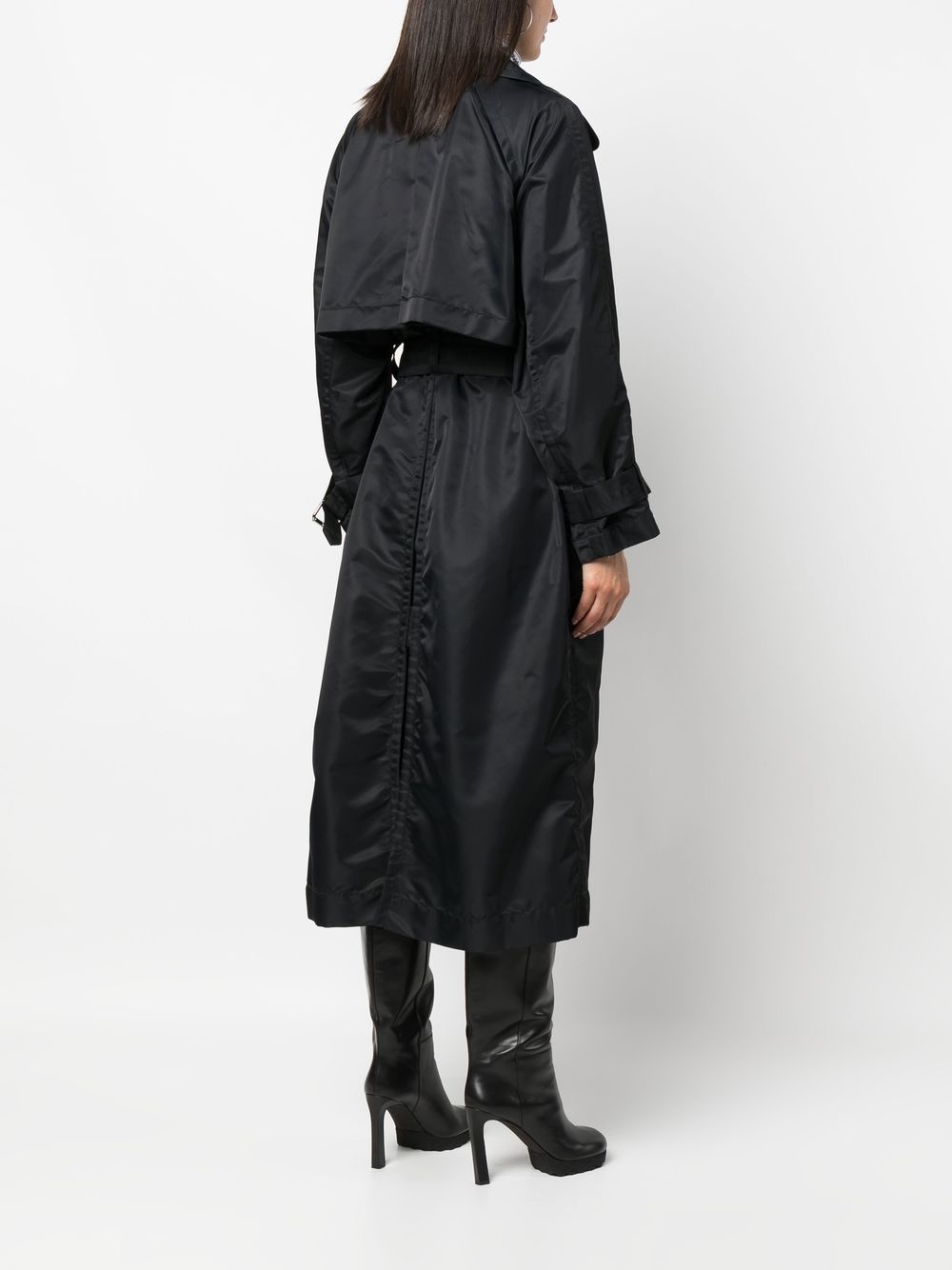 belted double-breasted trench coat - 4