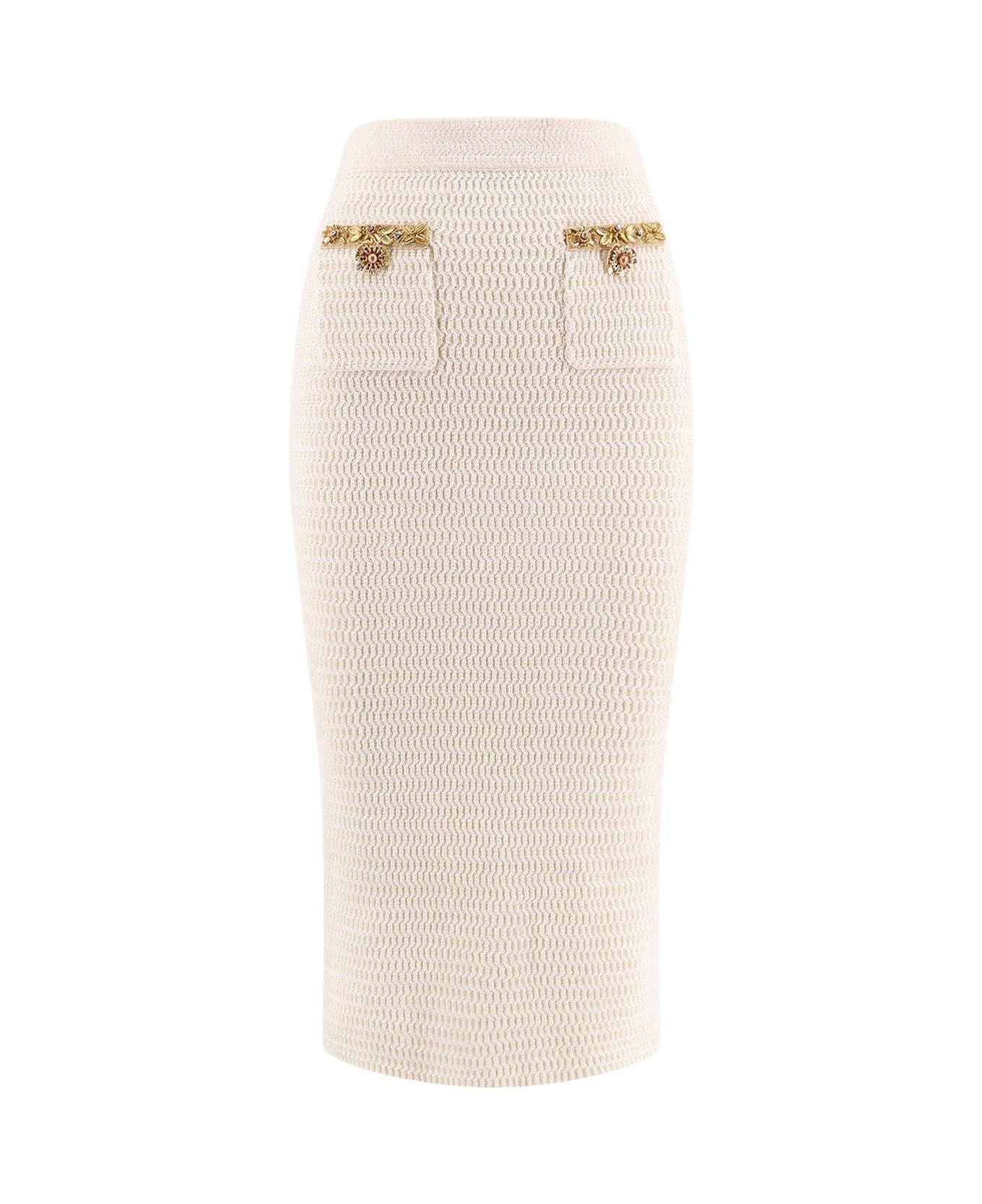 Lurex Knitted Midi Skirt - 1