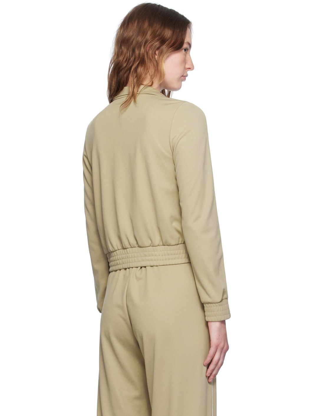 Beige Golf Embroidered Track Jacket - 3
