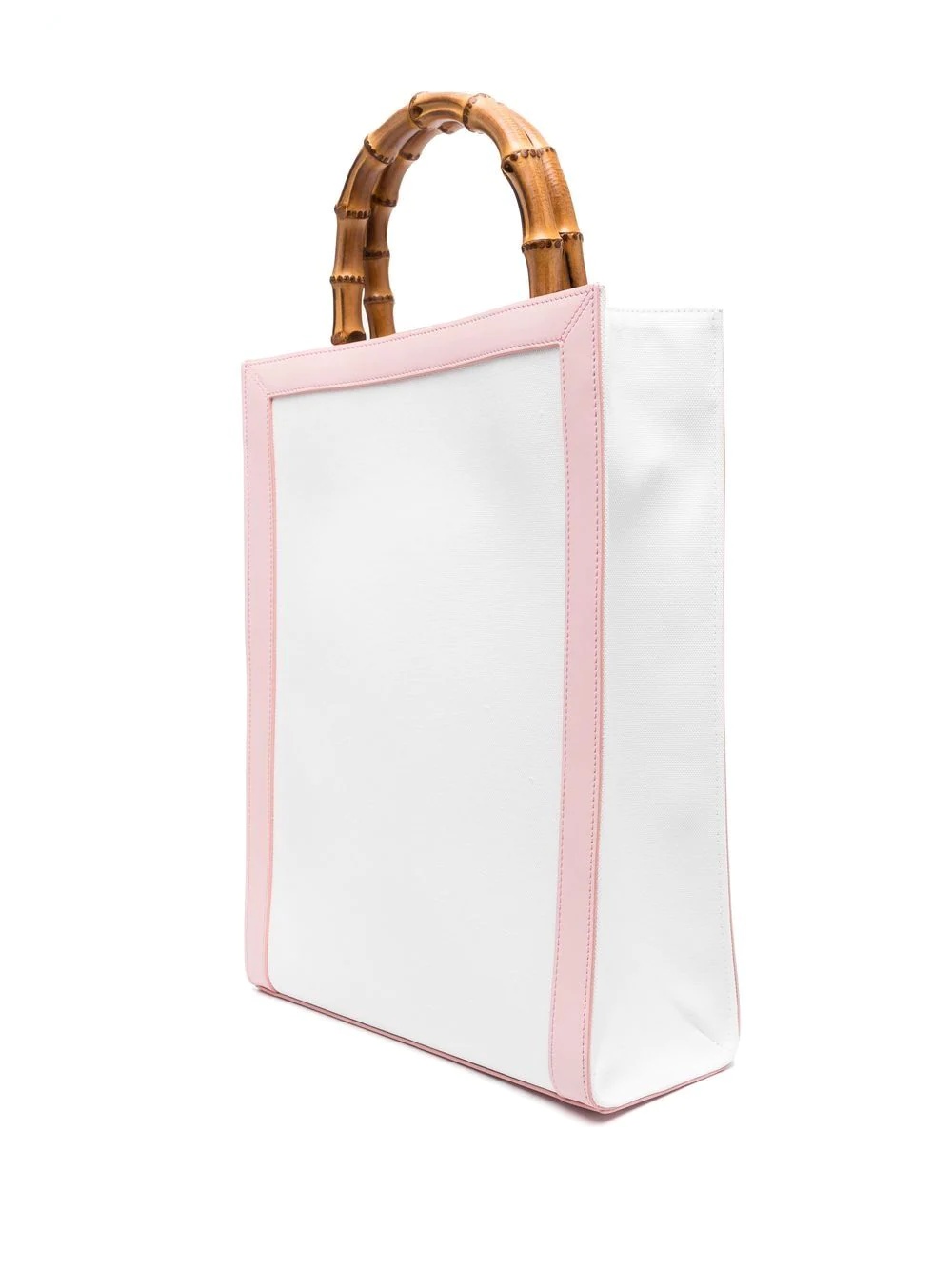 logo-print bamboo-handle tote bag - 3
