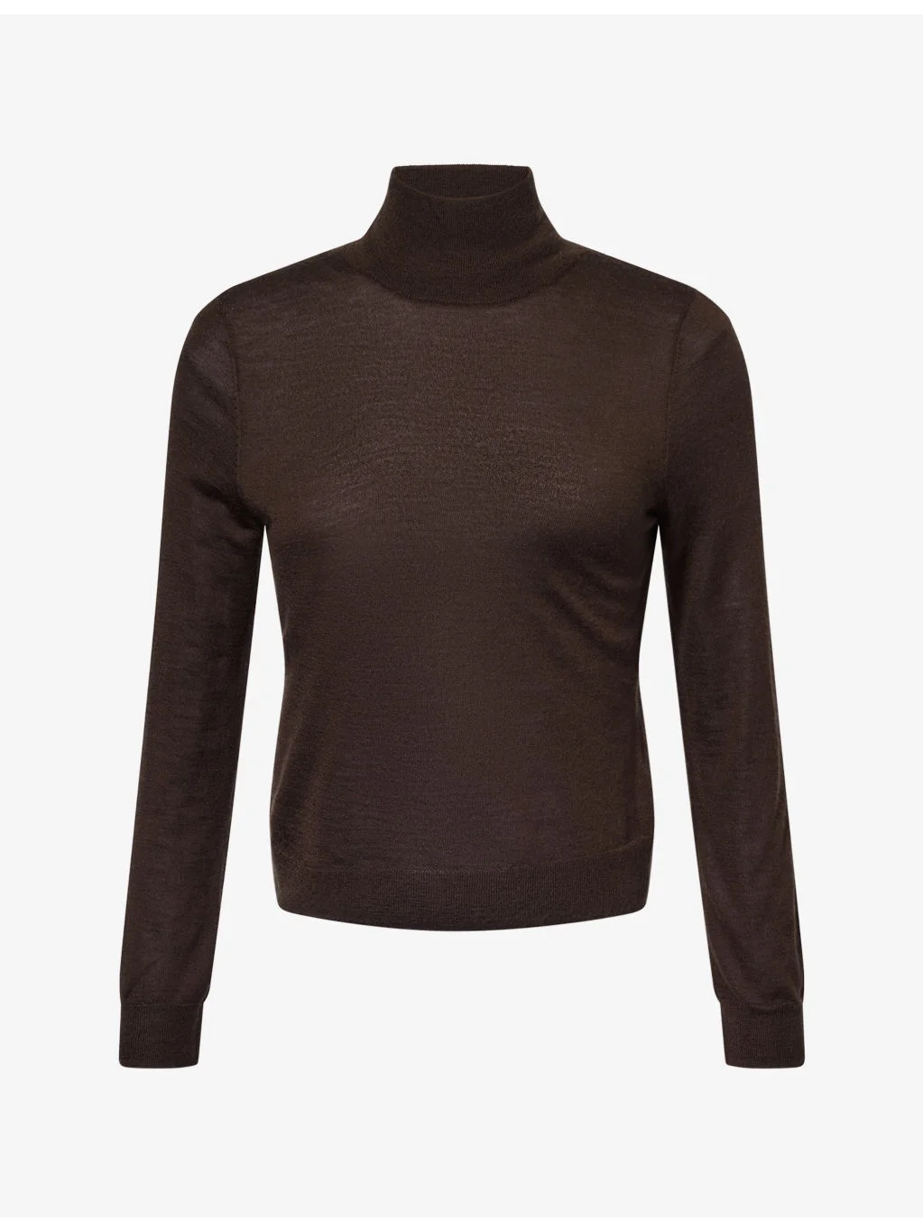 Slim Cashmere-Silk Turtleneck Top - 1