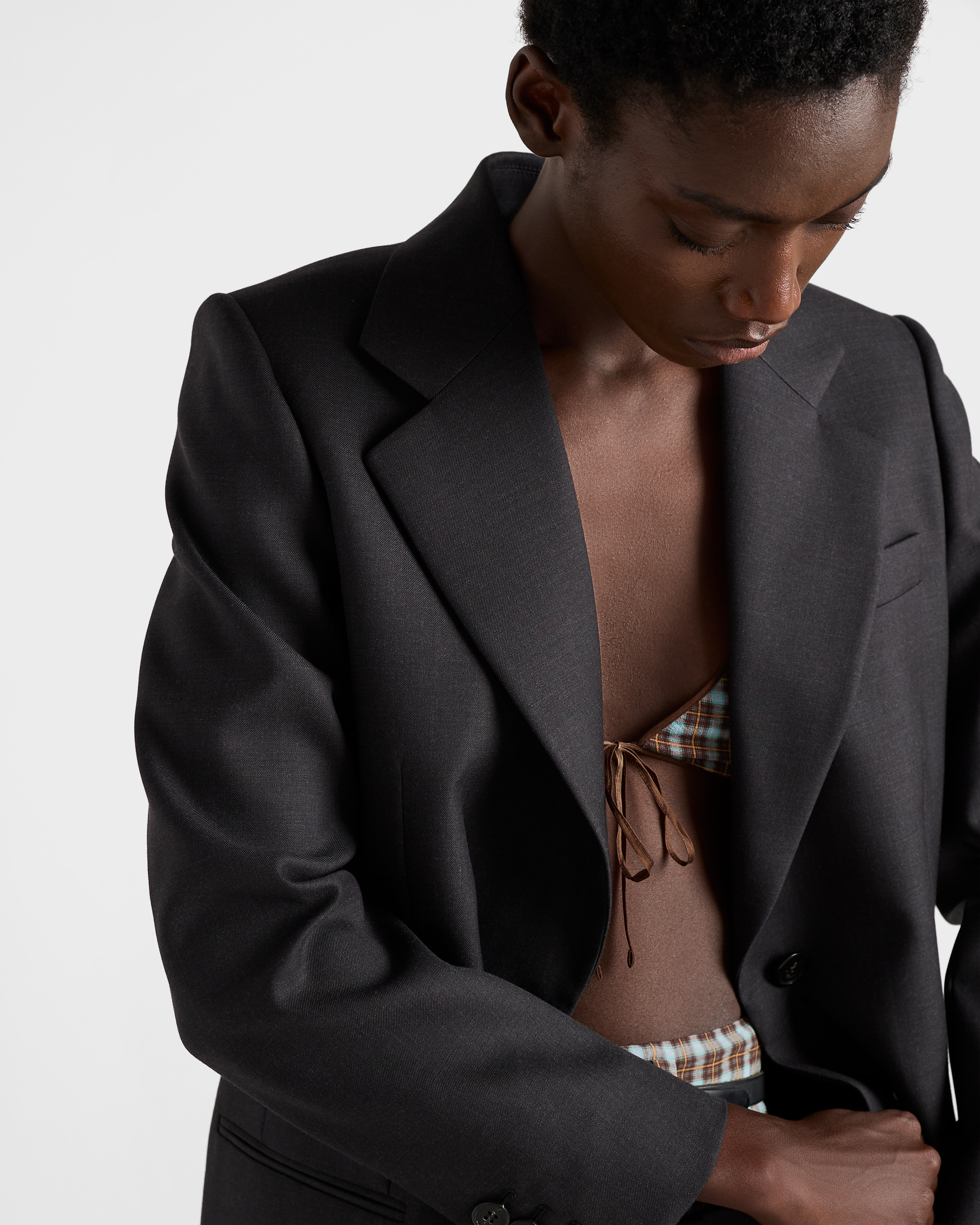 Single-breasted gabardine jacket - 3