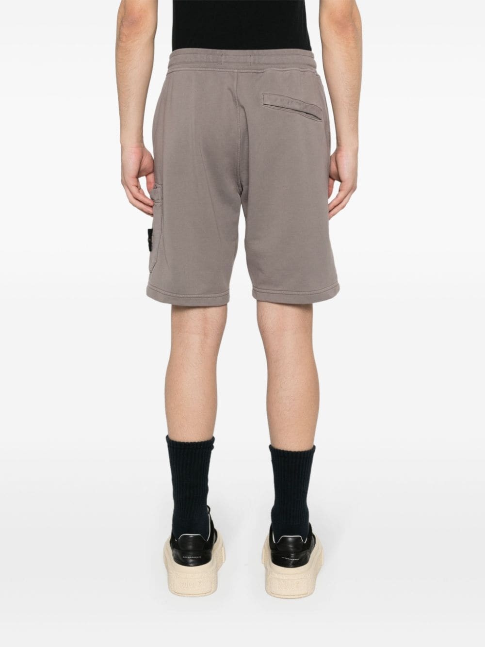 Compass-badge jersey shorts - 4