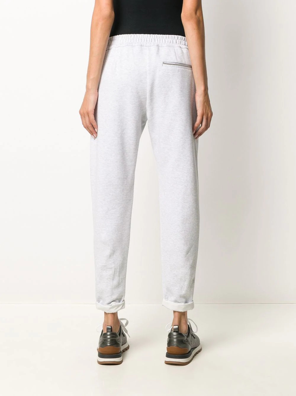 drawstring cropped sweatpants - 4