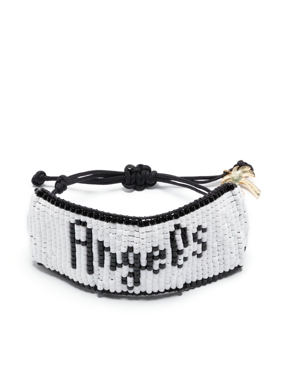 logo beaded bracelet - 1