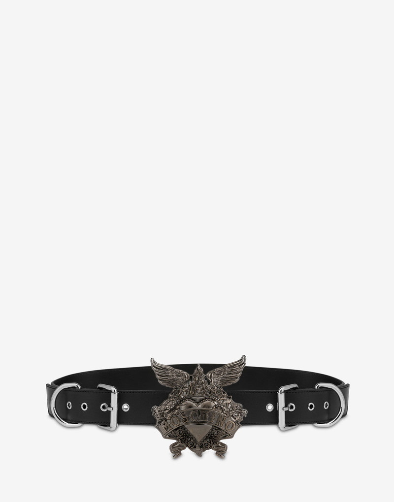 METAL BUCKLE CALFSKIN BELT 1