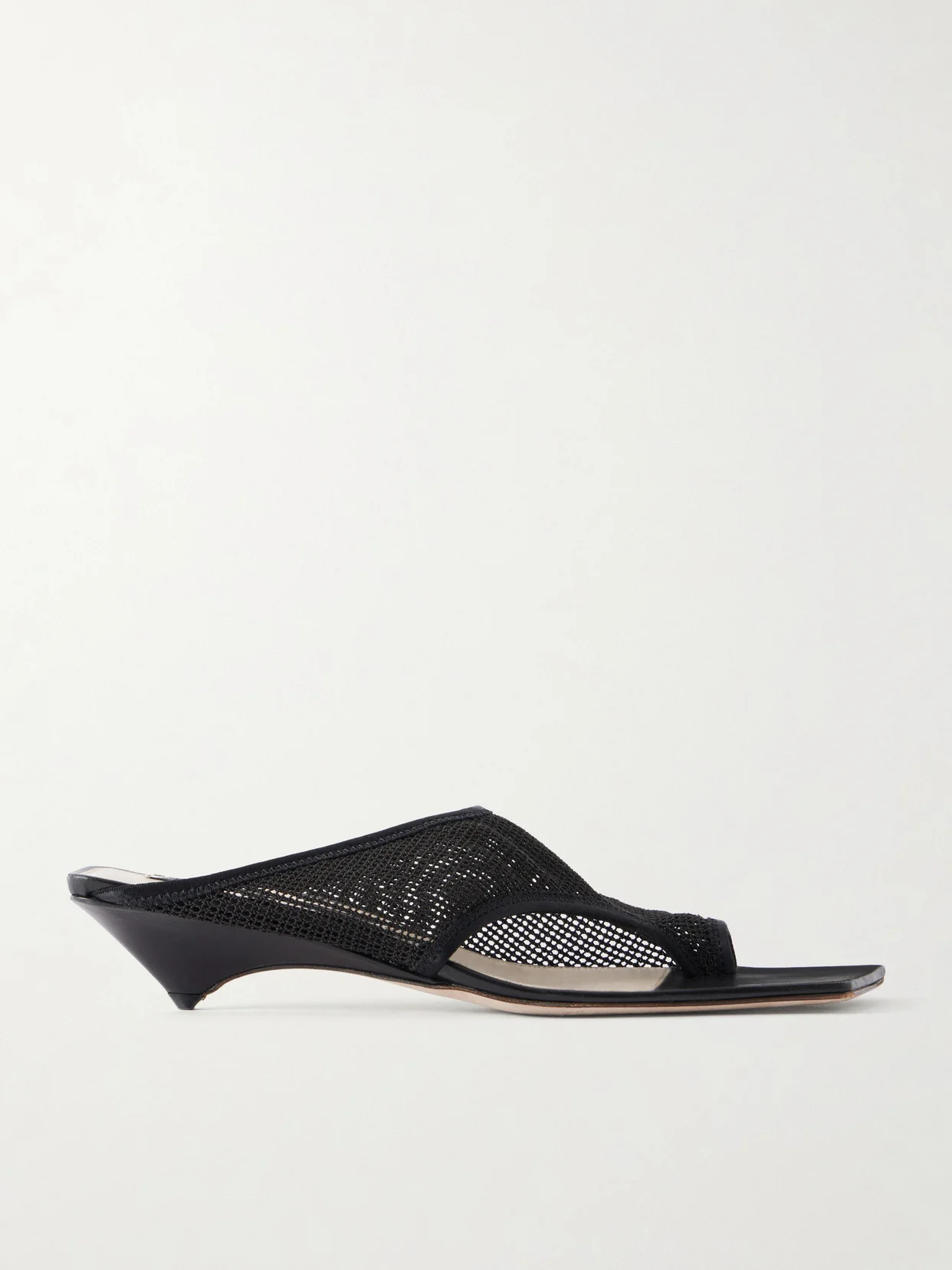Leather-trimmed 35 Mesh Sandals - 1